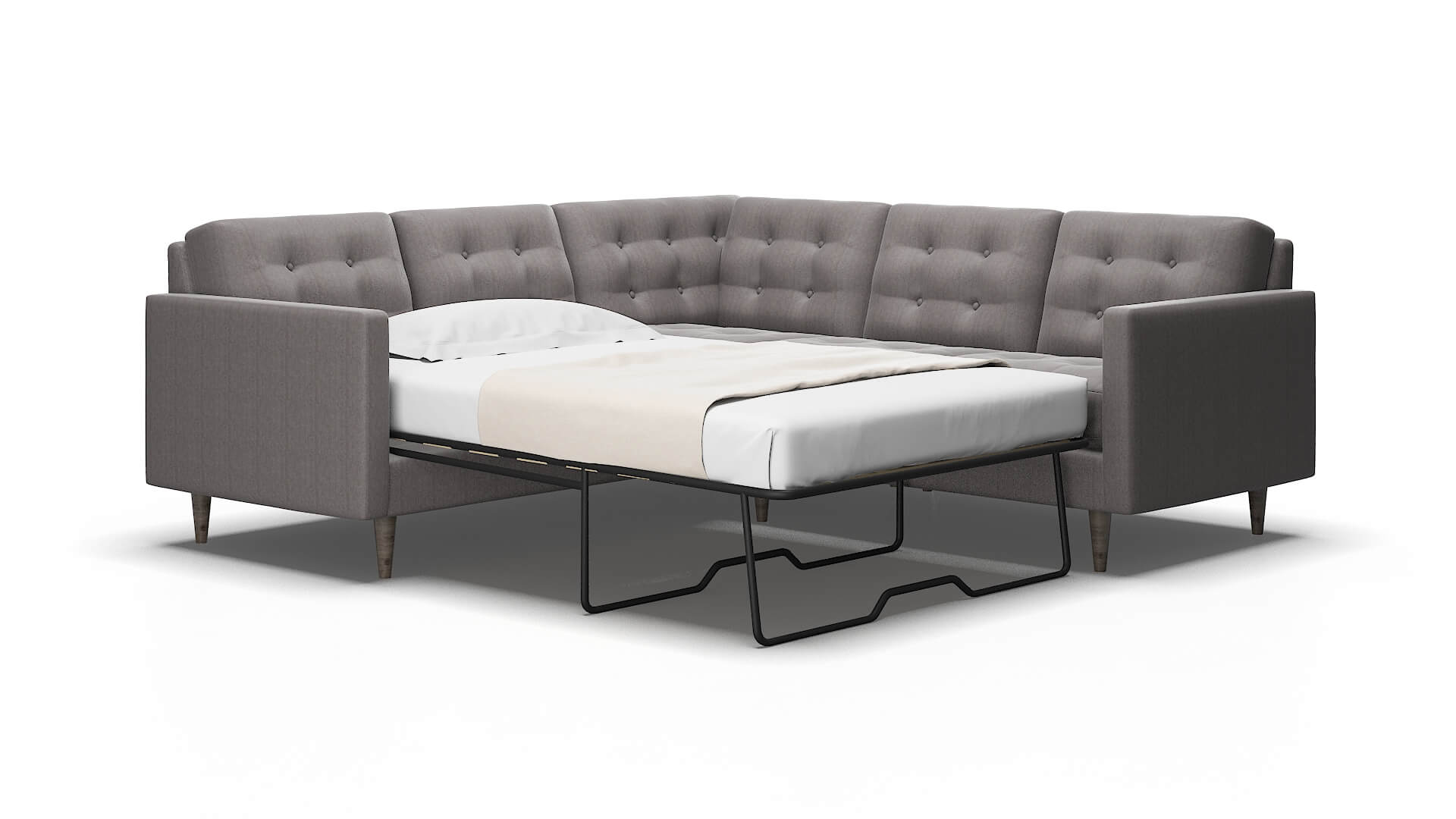 Oslo Sasha granite Sectional sleeper Espresso Legs  2