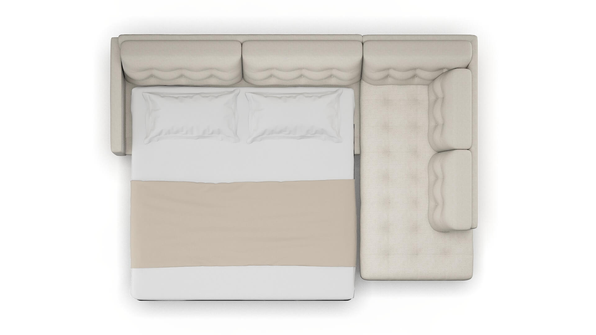 Oslo Sasha Linen Panel Sleeper Espresso legs 3