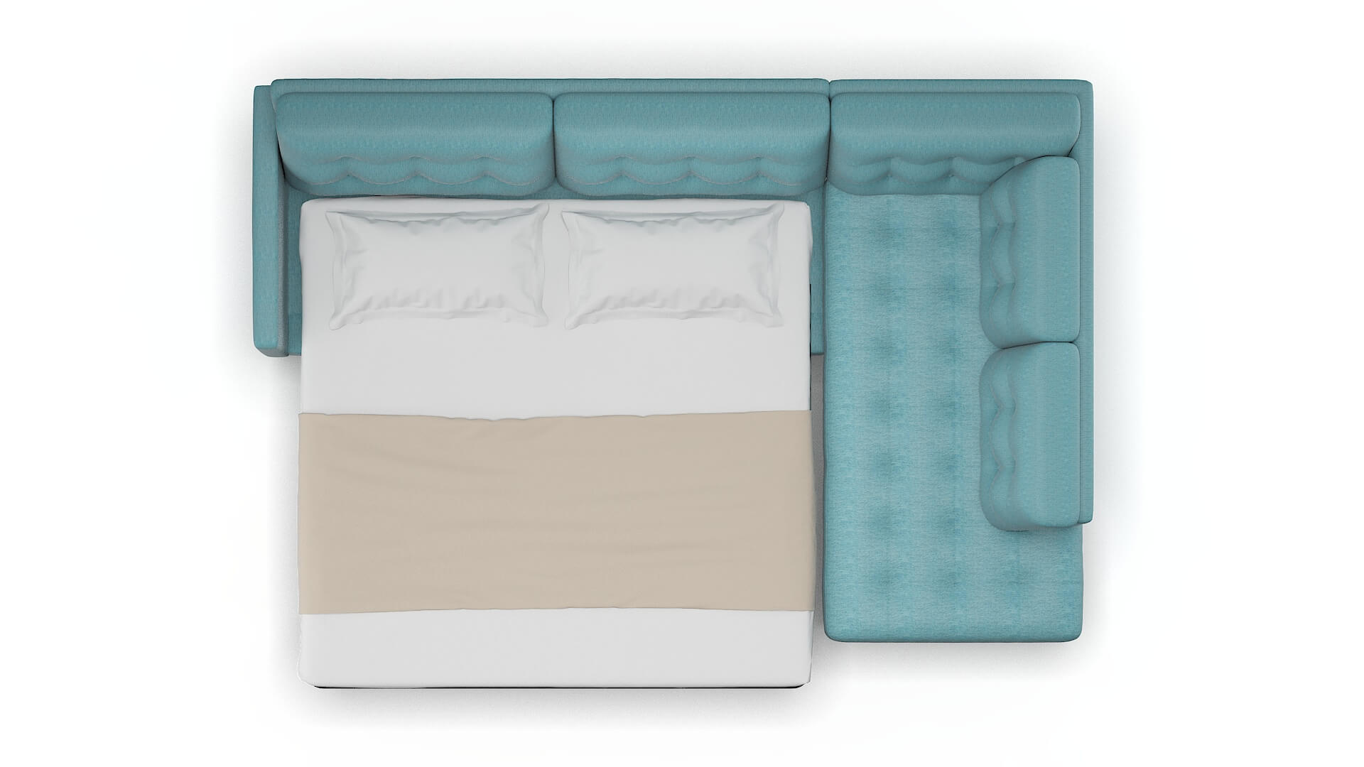 Oslo Sorrento Denim Panel Sleeper Espresso legs 3