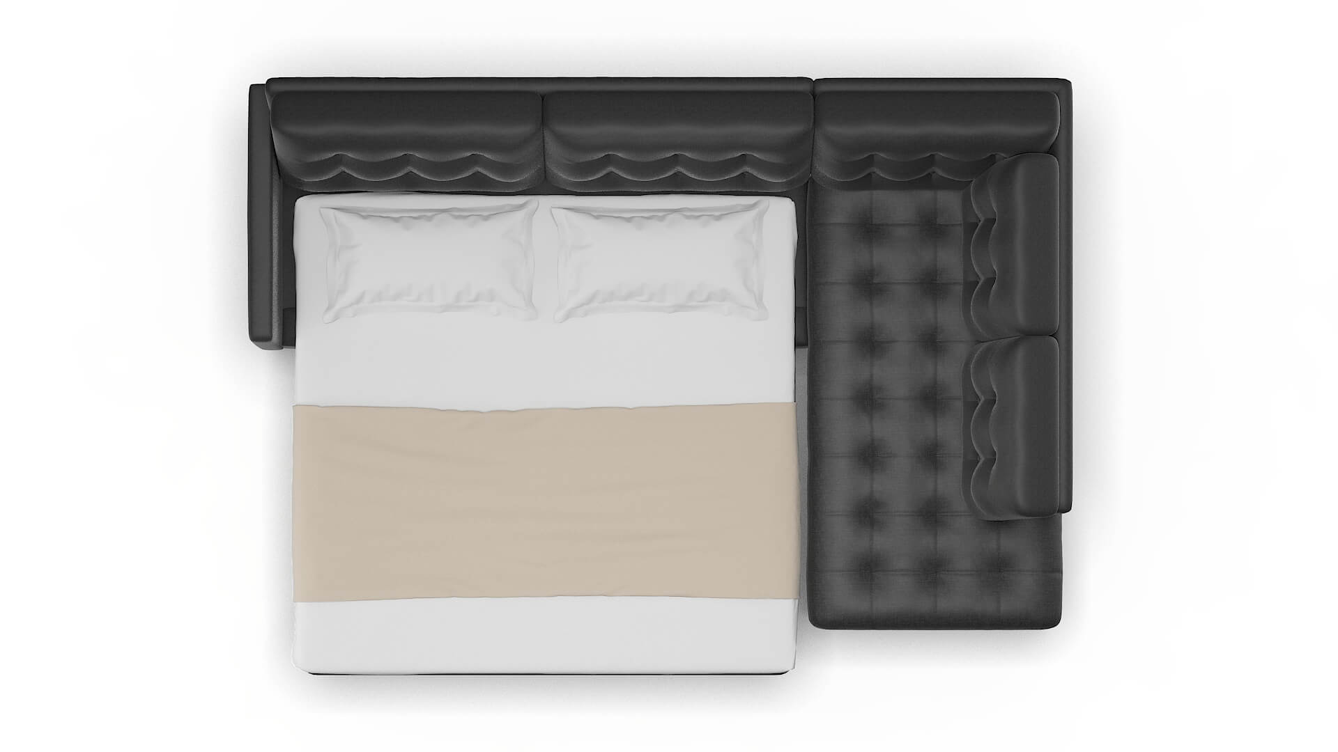 Oslo Sosoftness 54 Panel Sleeper Espresso legs 3