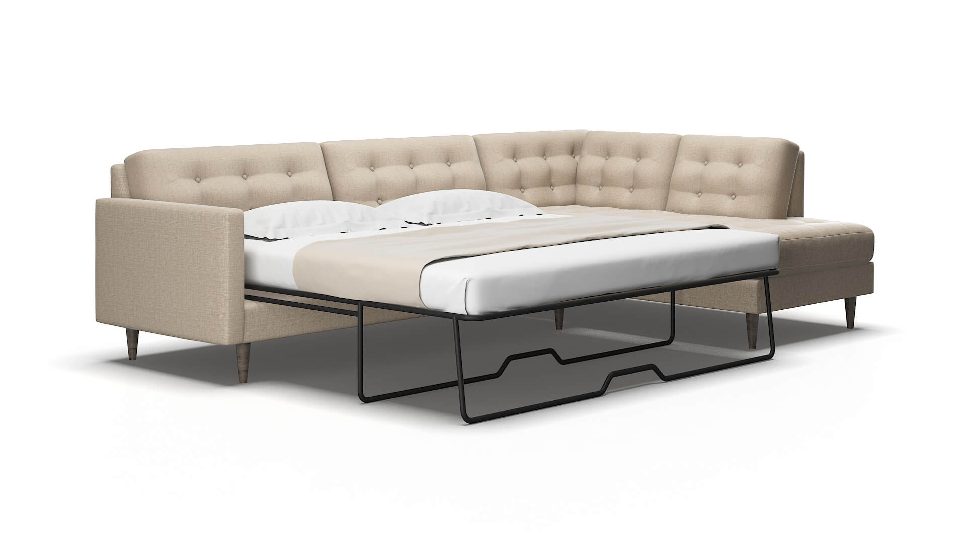 Oslo Sosoftness 74 Panel Sleeper espresso legs 2