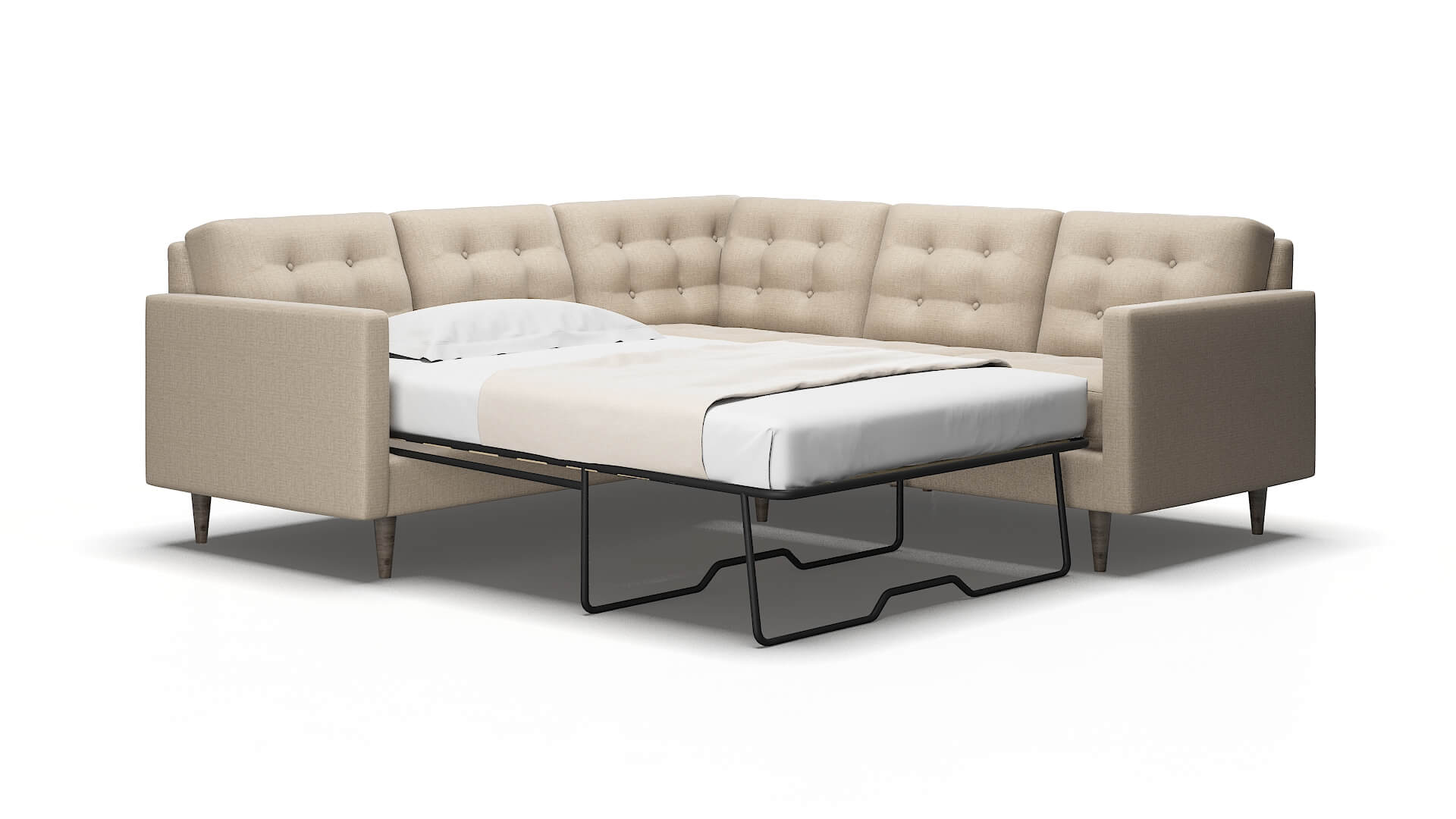 Oslo Sosoftness 74 Sectional Sleeper espresso legs 2