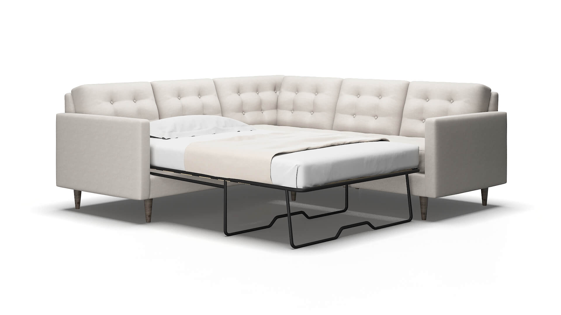 Oslo Suave dove Sectional sleeper Espresso Legs  2
