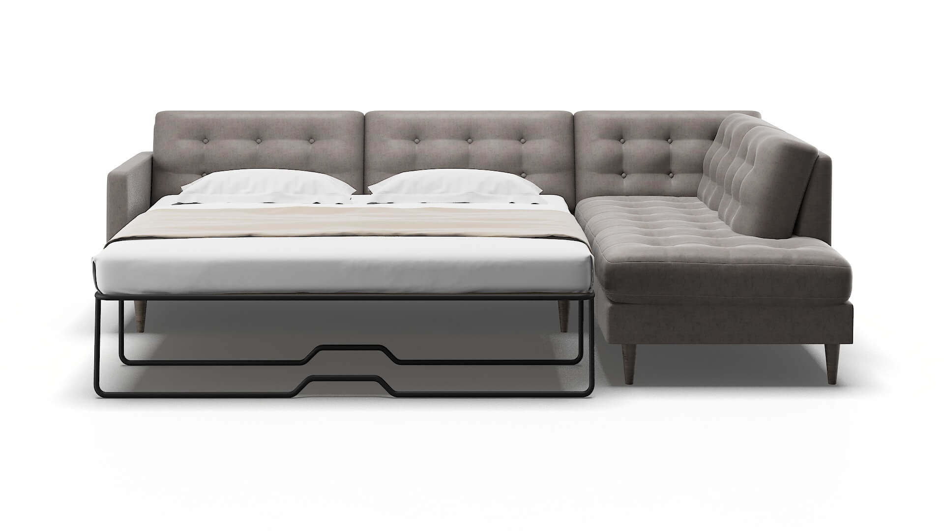 Oslo Suave Slate Panel Sleeper Espresso legs 1