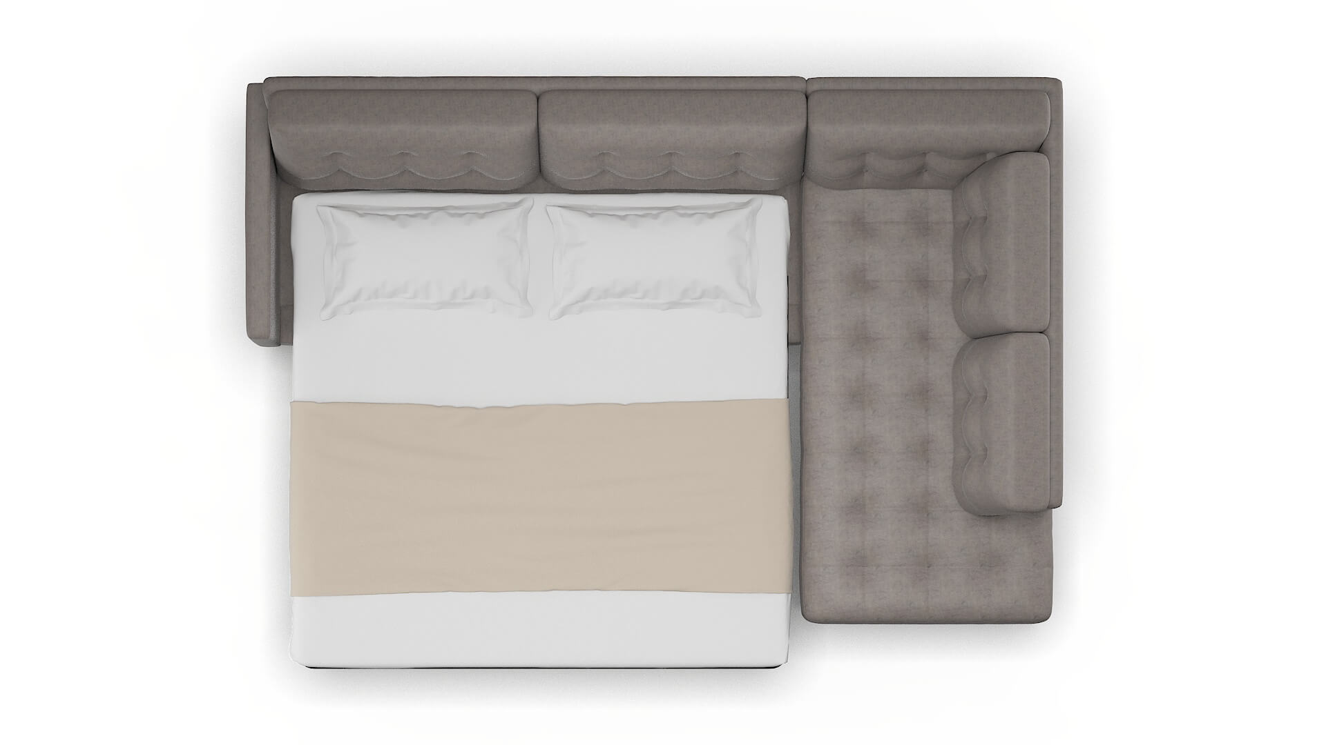 Oslo Suave Slate Panel Sleeper Espresso legs 3