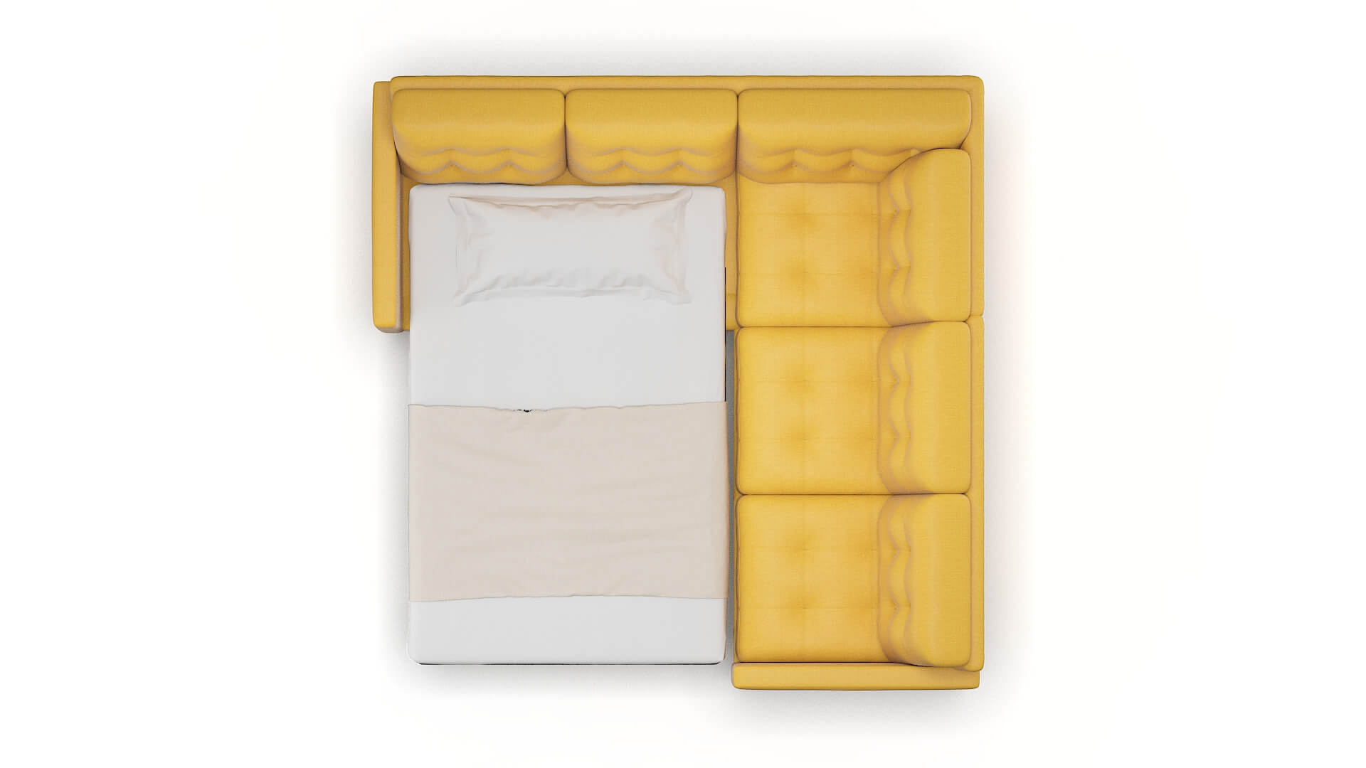 Oslo Tess Turmeric Sectional Sleeper Espresso legs 3