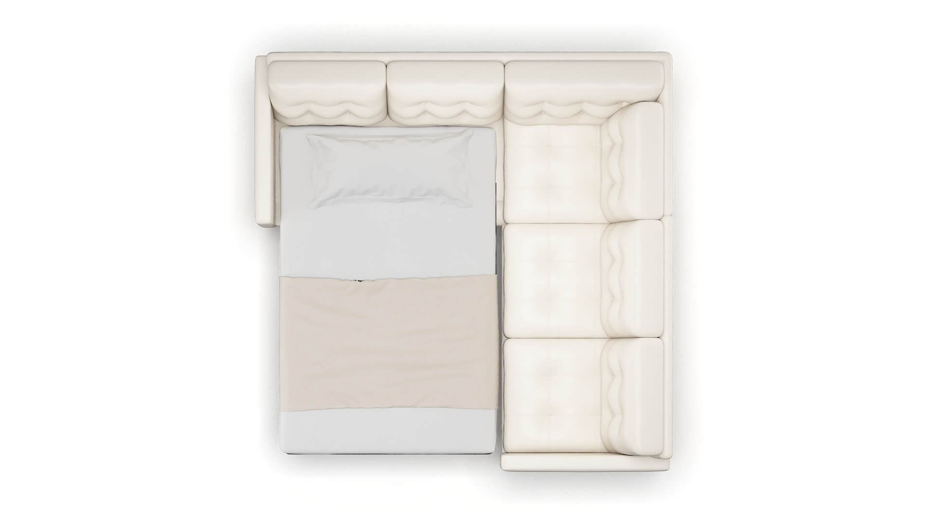 Oslo Urban_d Snow Sectional Sleeper Espresso legs 3