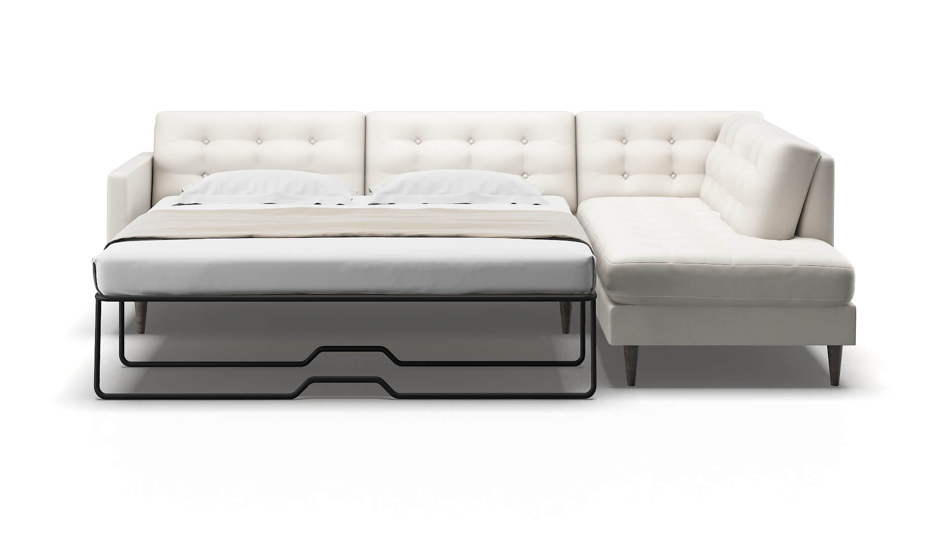 Oslo Venice Eggshell Panel Sleeper Espresso legs 1