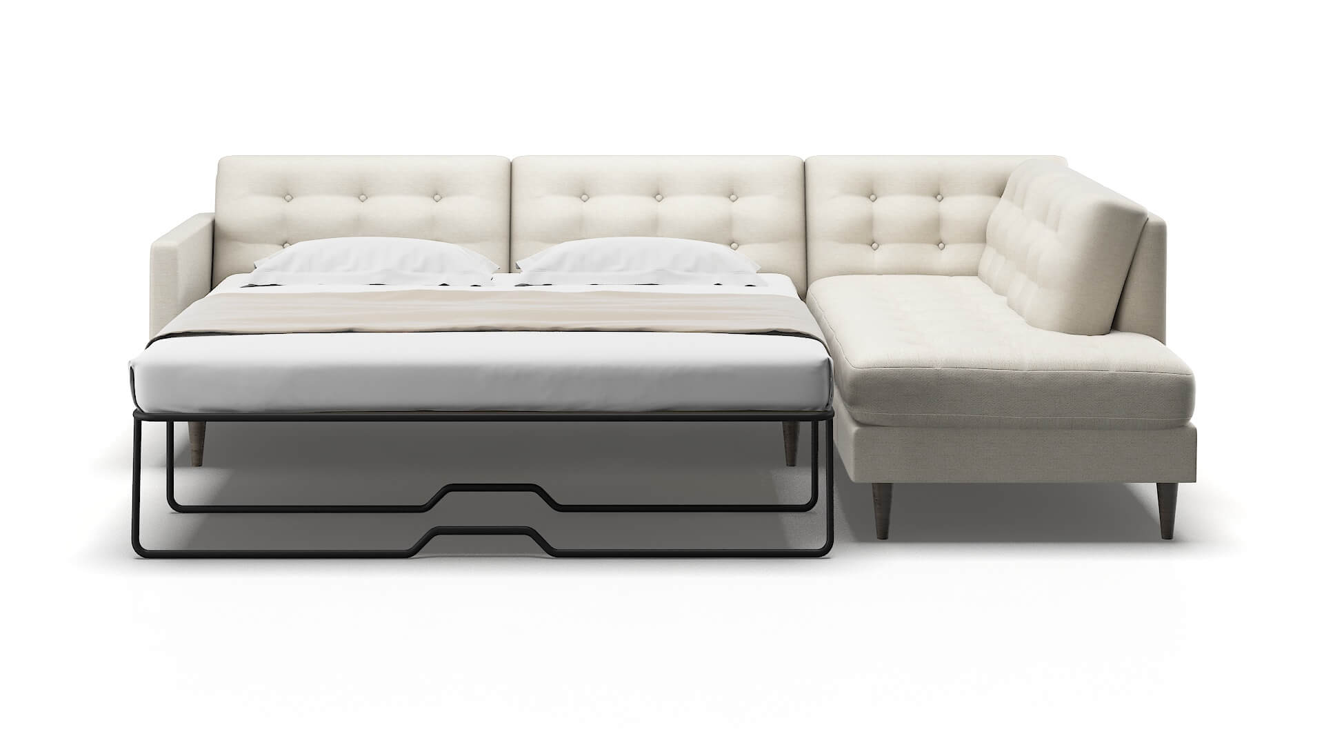 Oslo Venus Cream Panel Sleeper Espresso legs 1