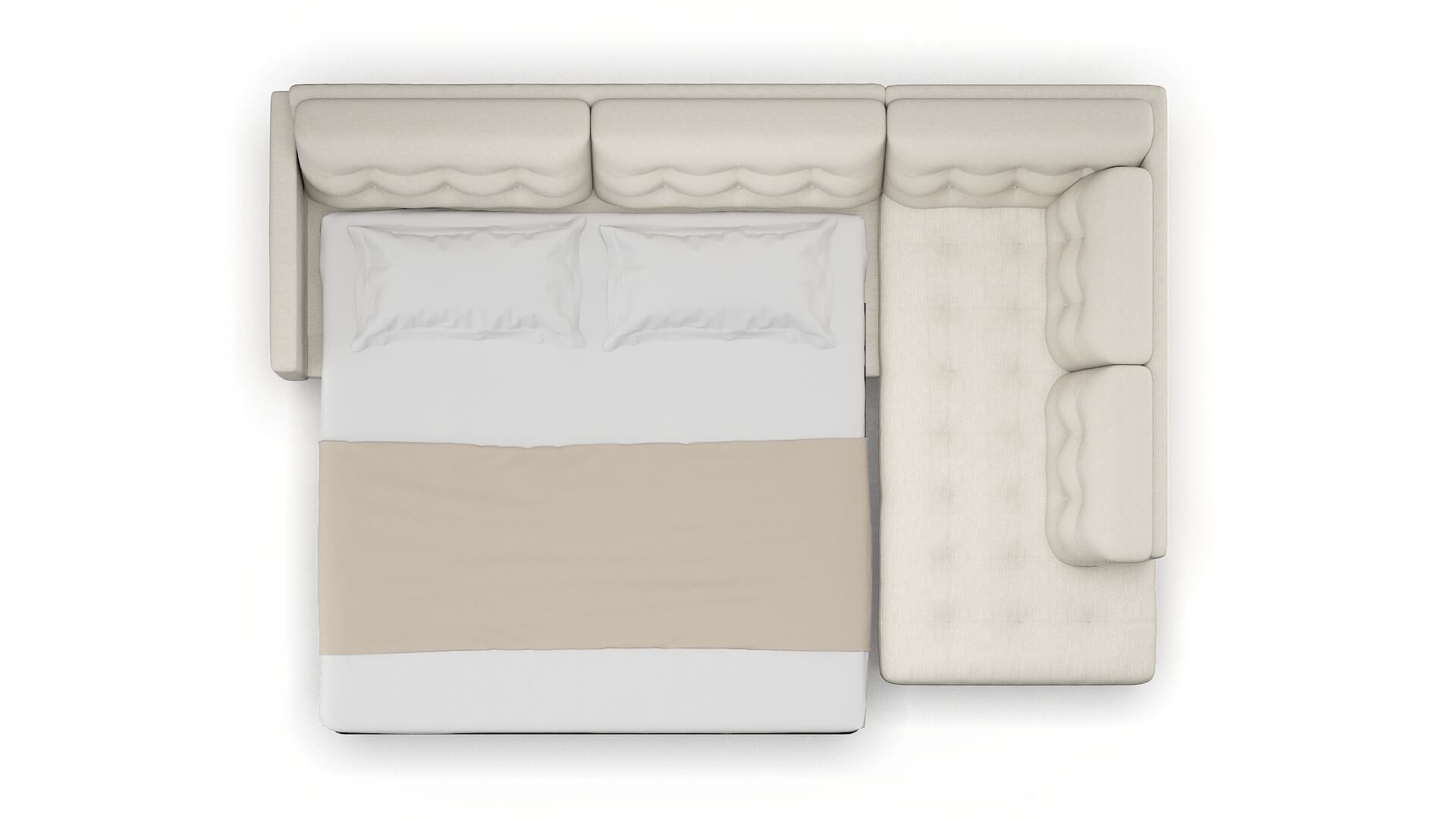 Oslo Venus Cream Panel Sleeper Espresso legs 3