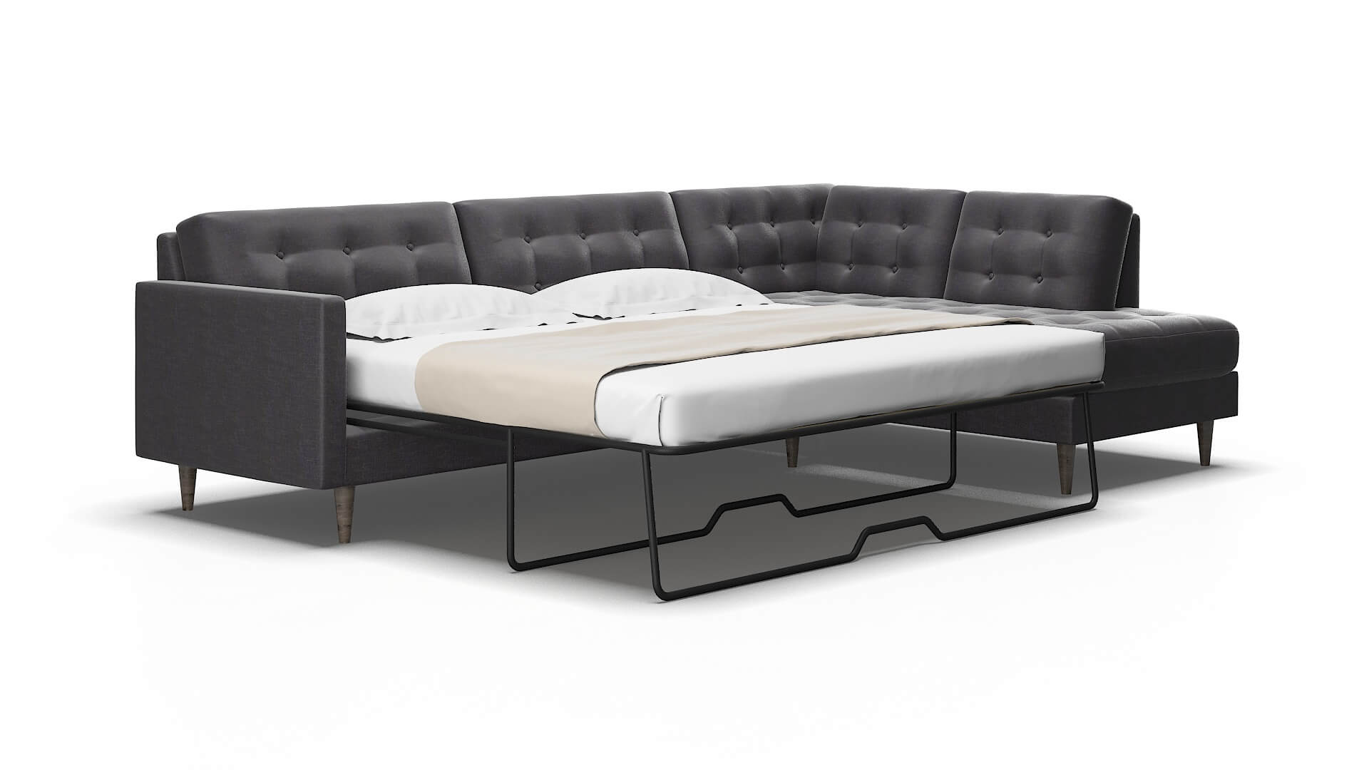 Oslo Venus Onyx Panel Sleeper Espresso legs 2