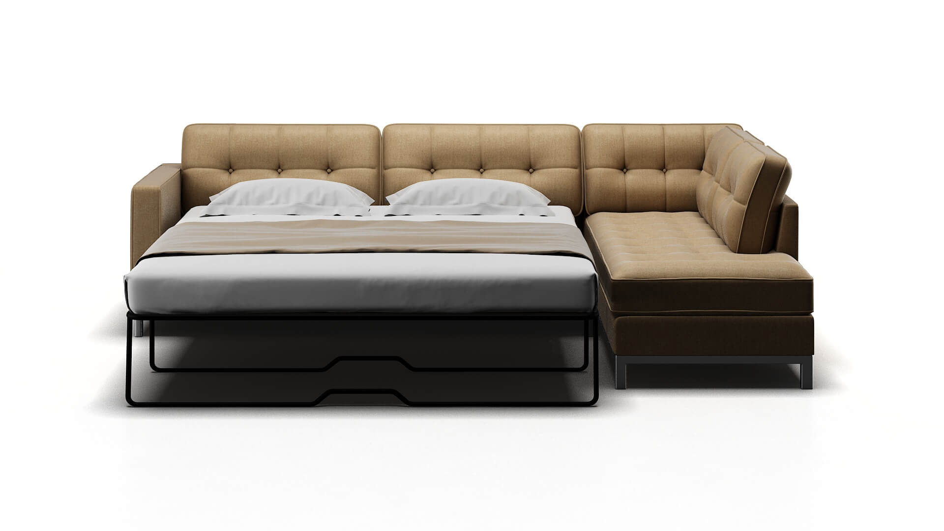 Oxford Avenger Burlap Panel Sleeper Espresso legs 1