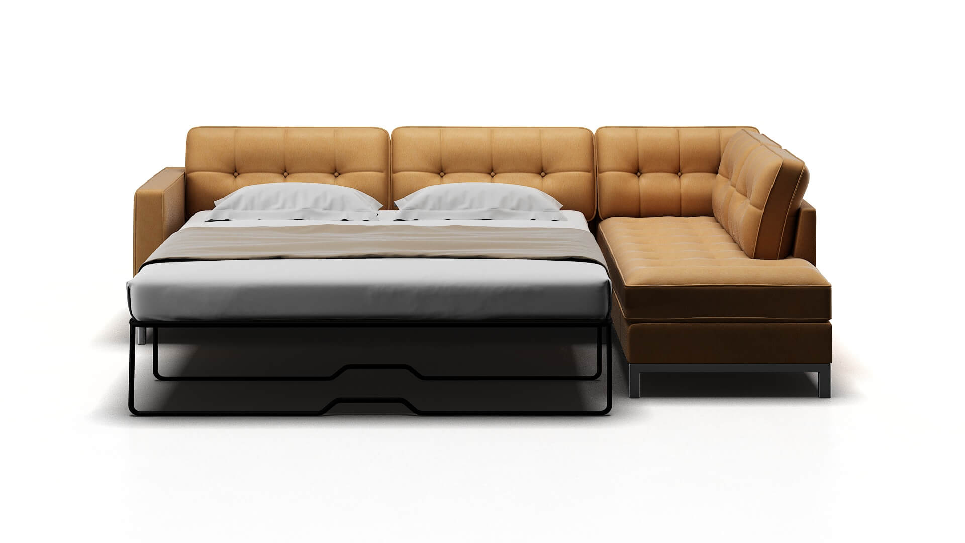 Oxford Bella Coffee Panel Sleeper Espresso legs 1