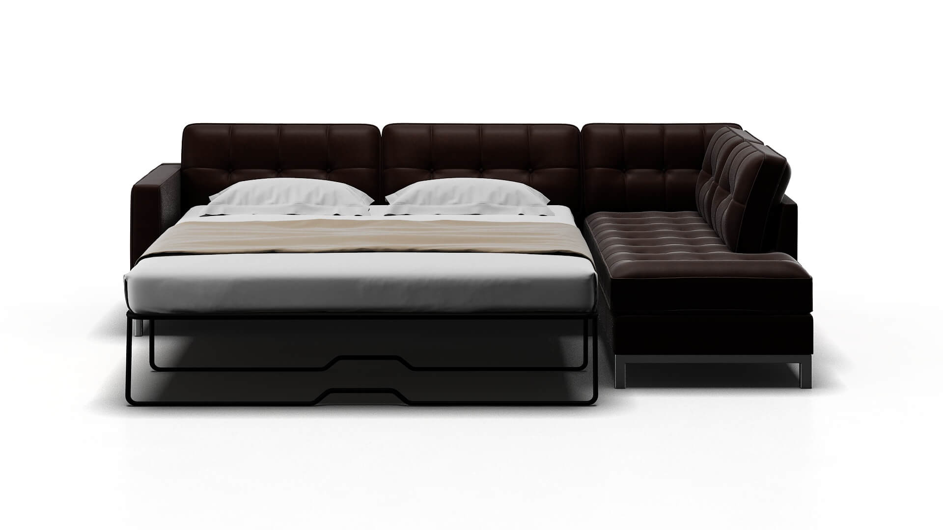 Oxford Bella Espresso Panel Sleeper Espresso legs 1