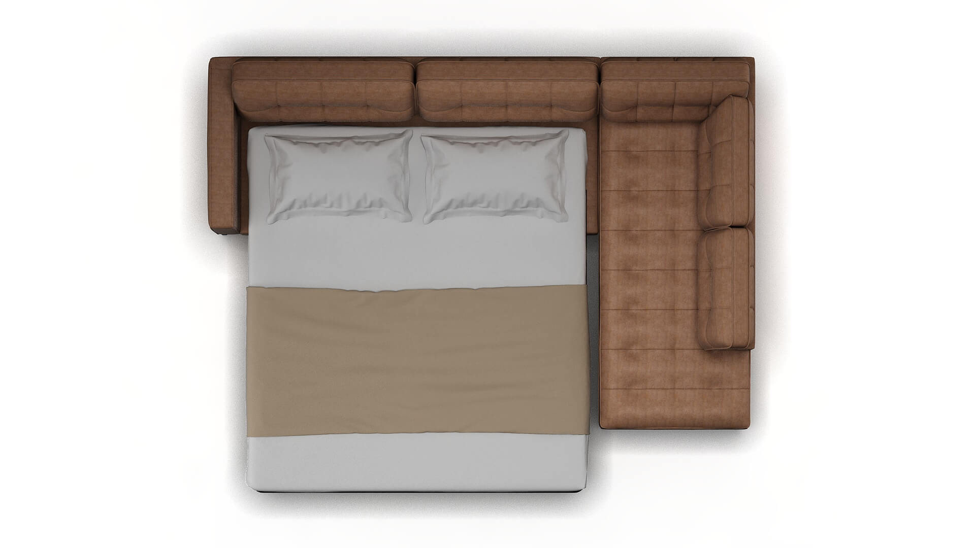 Oxford Bella Pewter Panel Sleeper Espresso legs 3