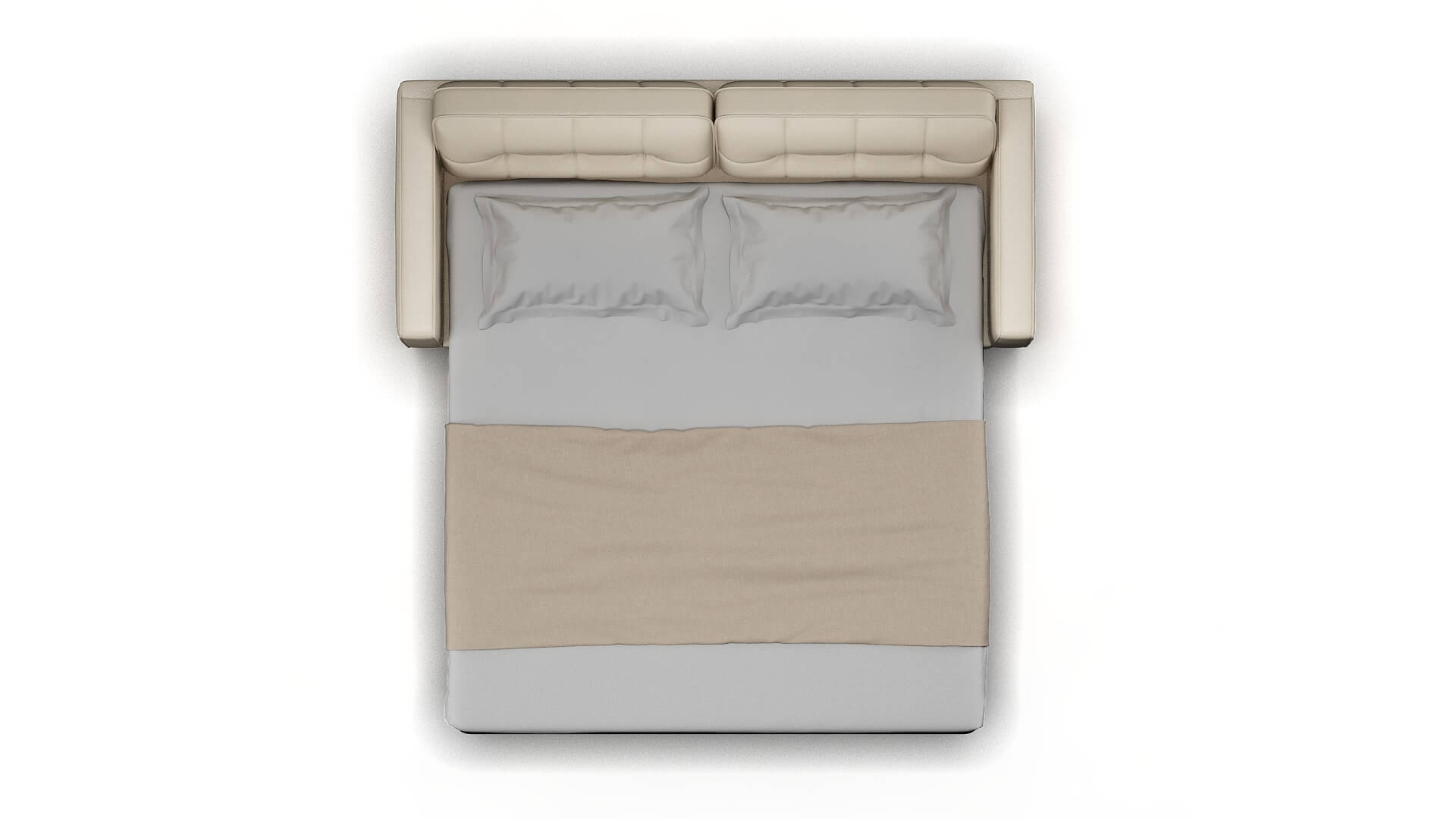 Oxford Blanche Milky Sofa Sleeper Espresso legs 3