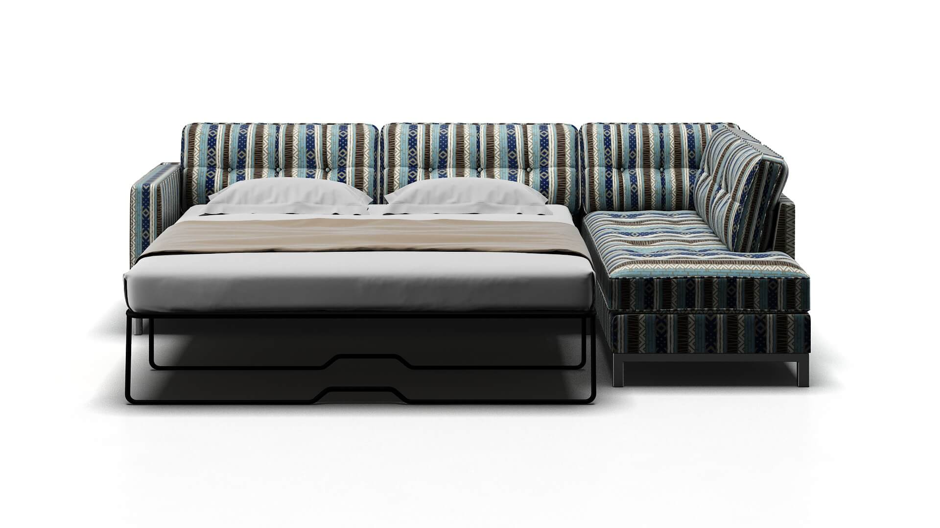 Oxford Bodhi Indigo Panel Sleeper Espresso legs 1