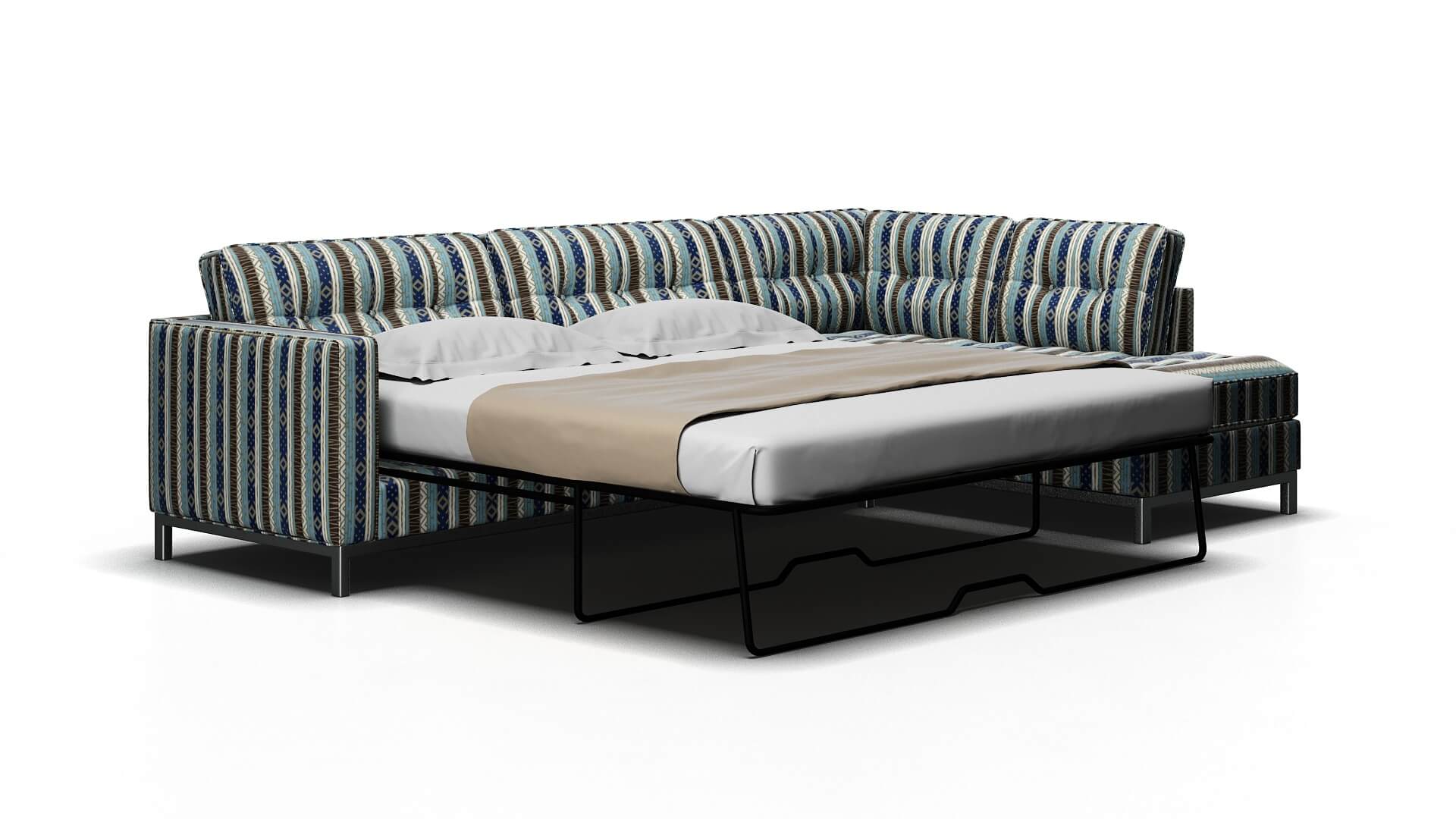 Oxford Bodhi Indigo Panel Sleeper Espresso legs 2