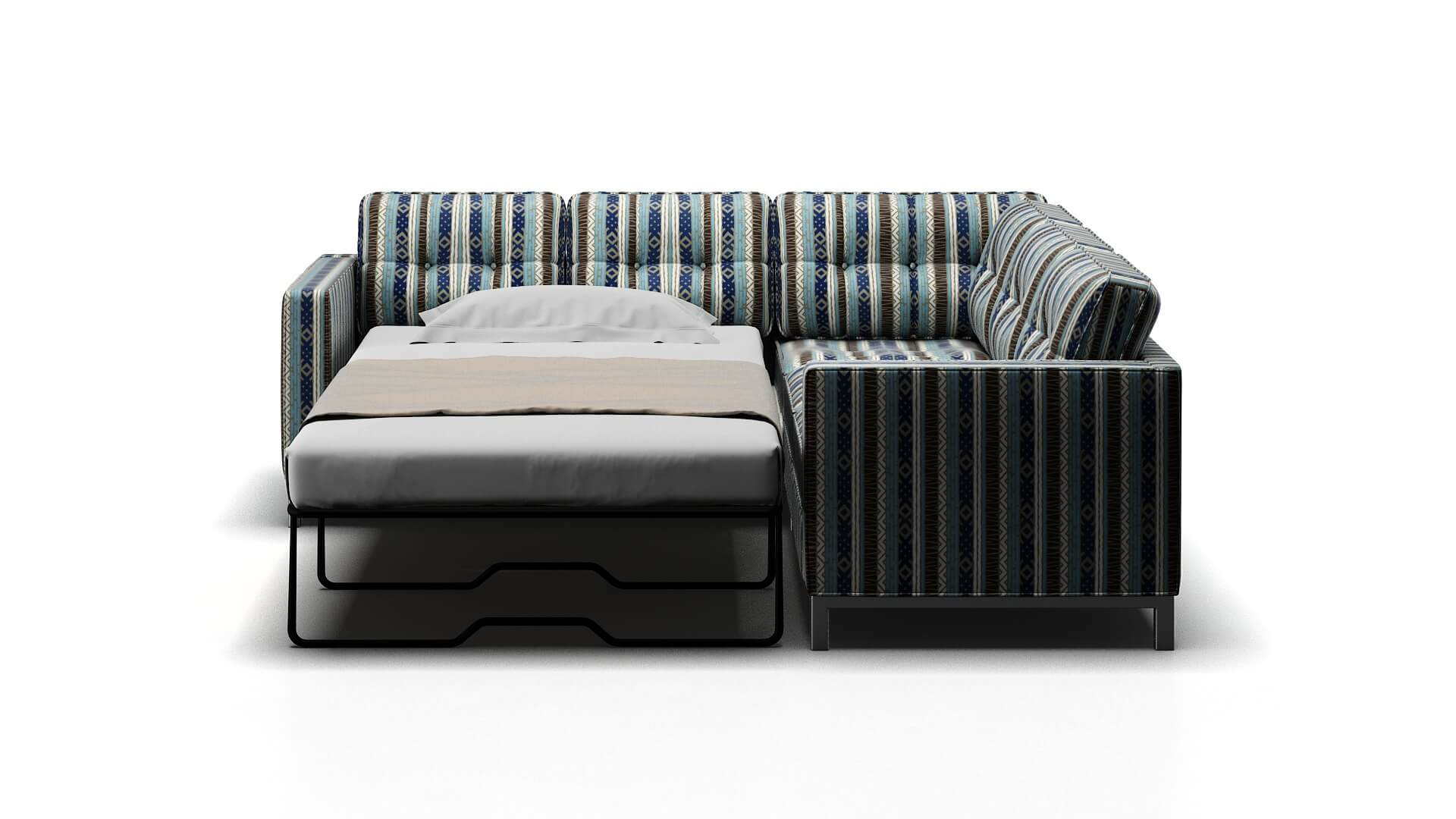 Oxford Bodhi Indigo Sectional Sleeper Espresso legs 1