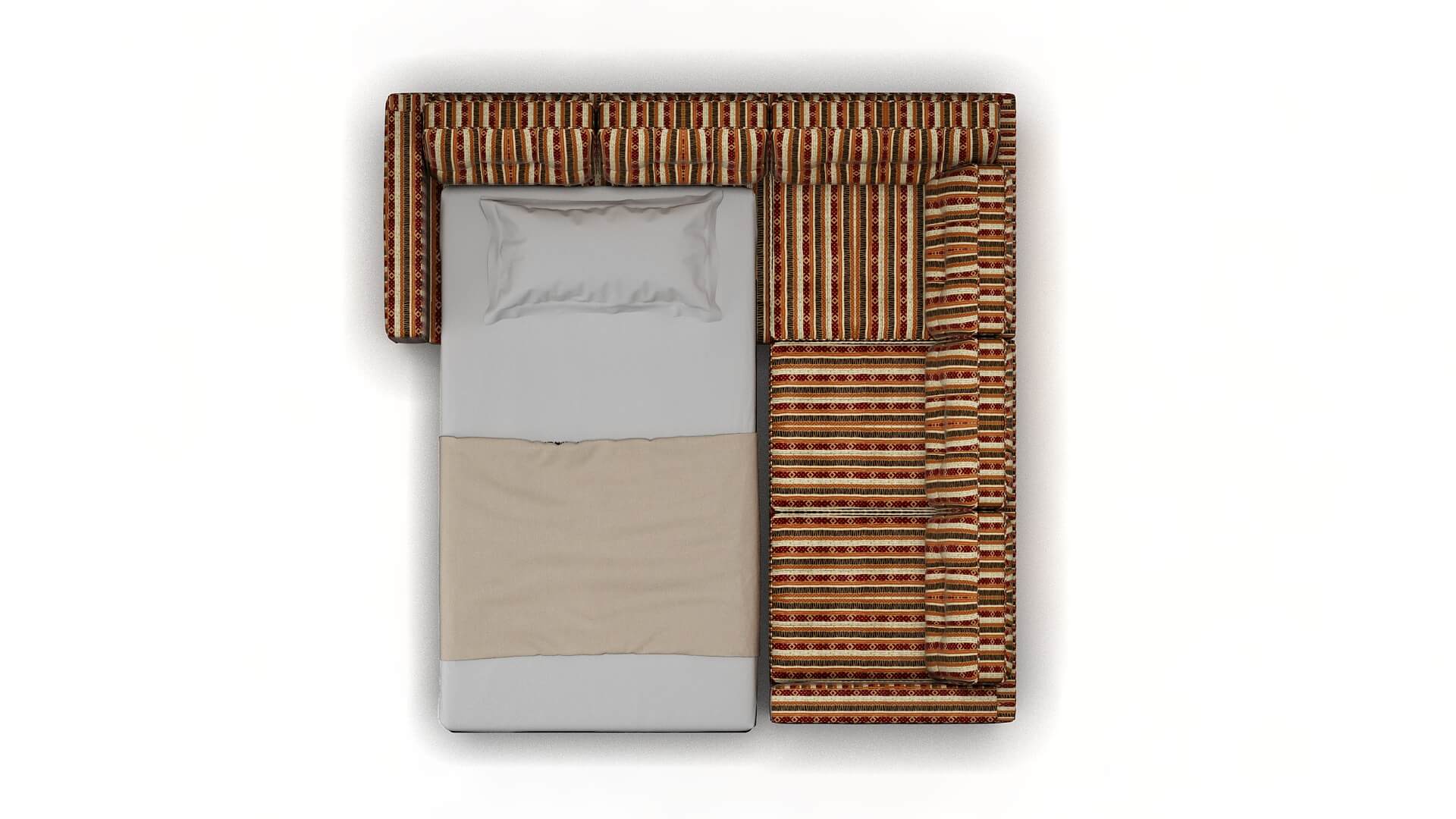 Oxford Bodhi Tango Sectional Sleeper Espresso legs 3