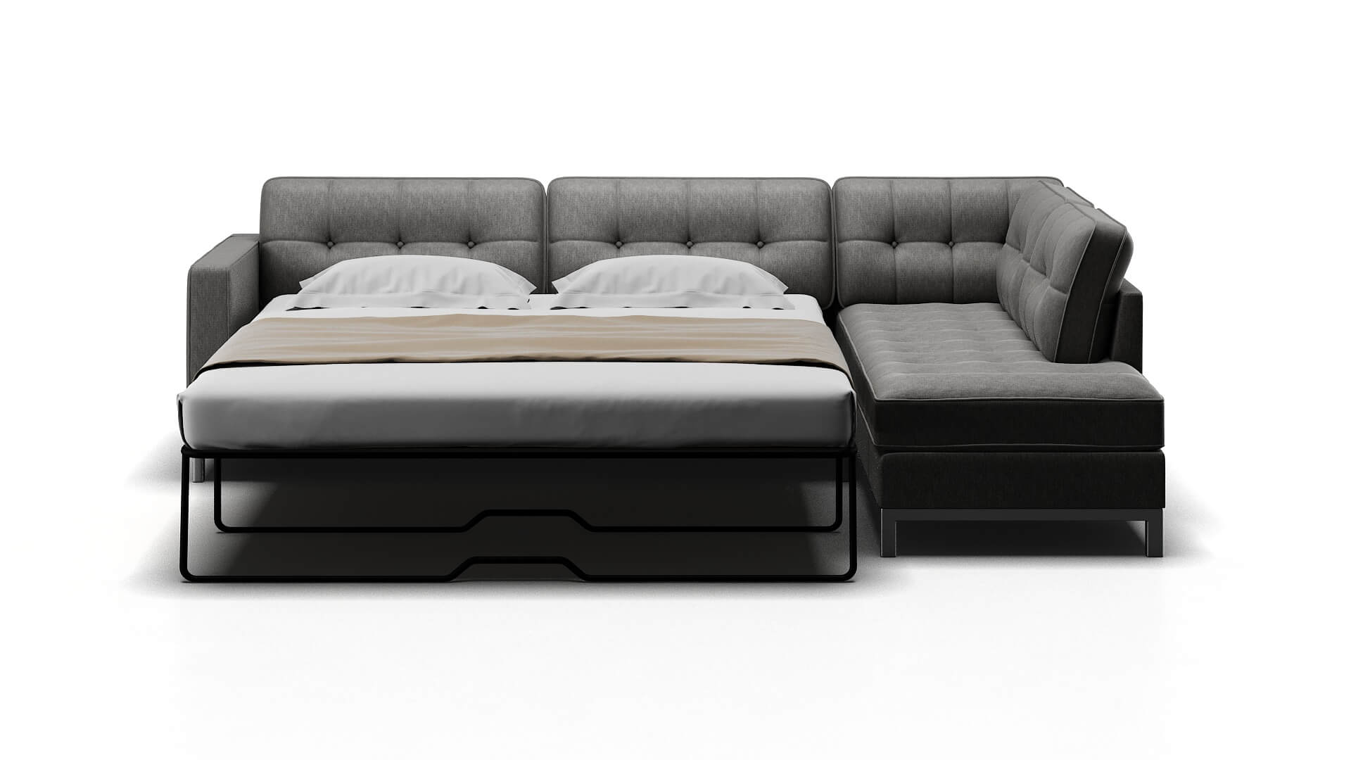 Oxford Bungalow Graphite Panel Sleeper Espresso legs 1