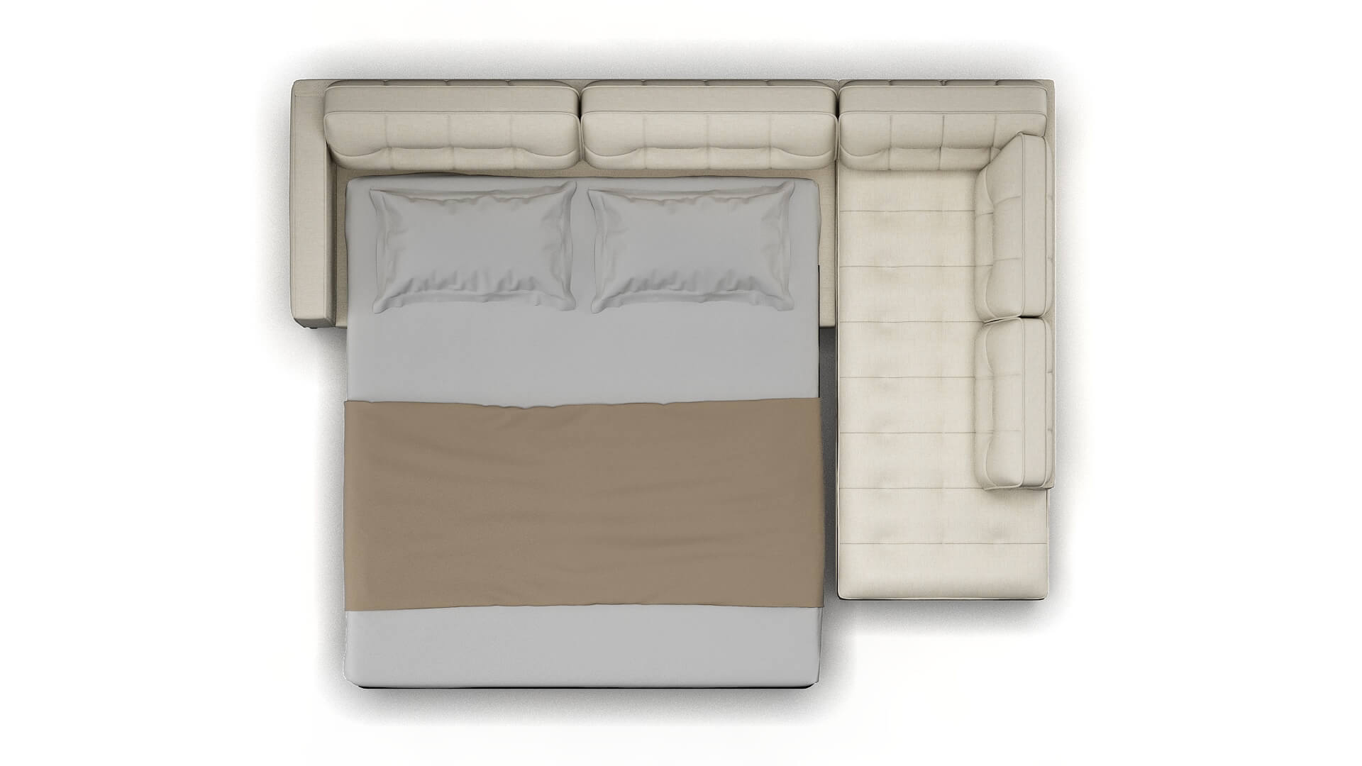 Oxford Catalina Ivory Panel Sleeper Espresso legs 3