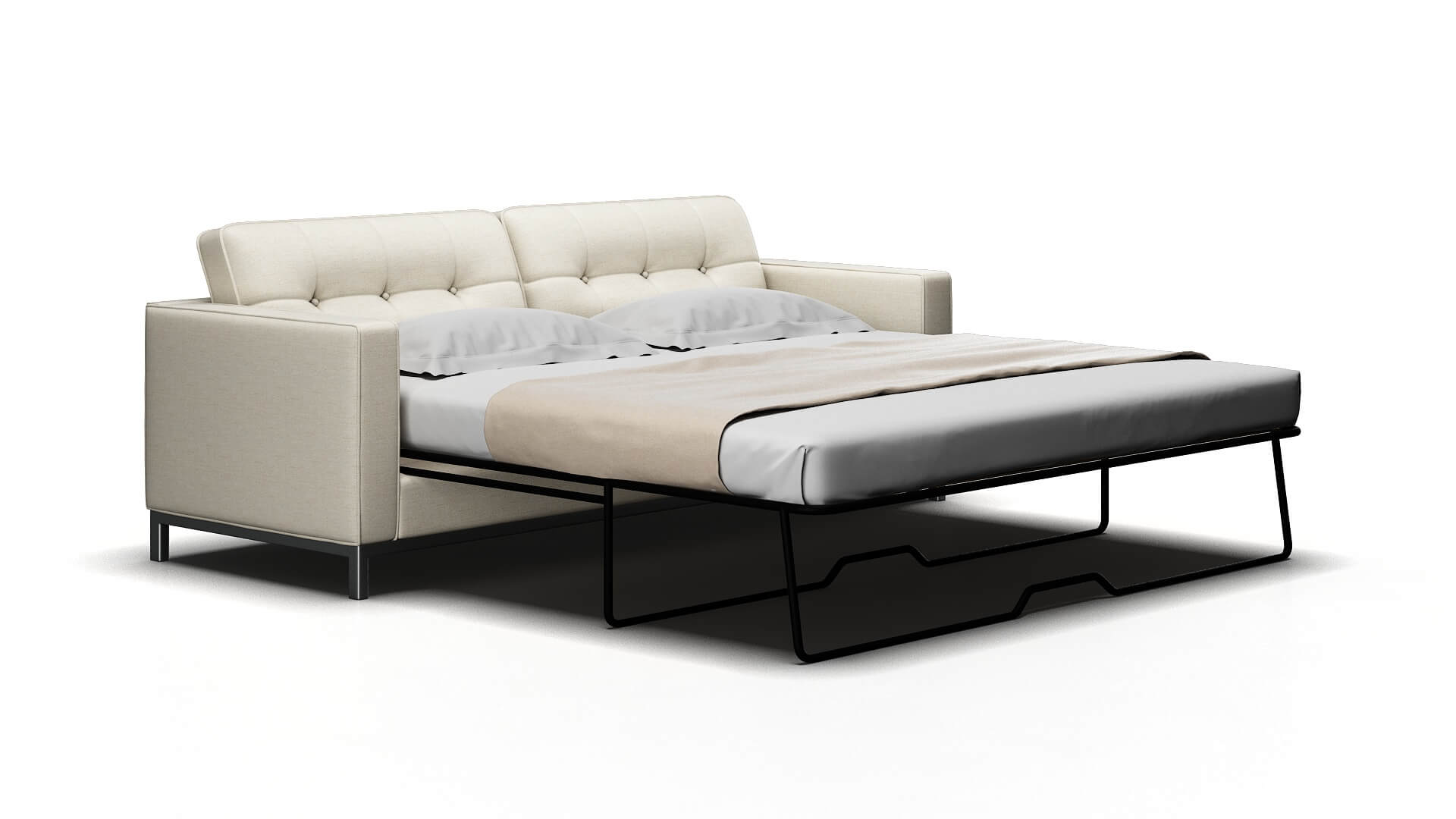 Oxford Catalina Ivory Sofa Sleeper Espresso legs 2