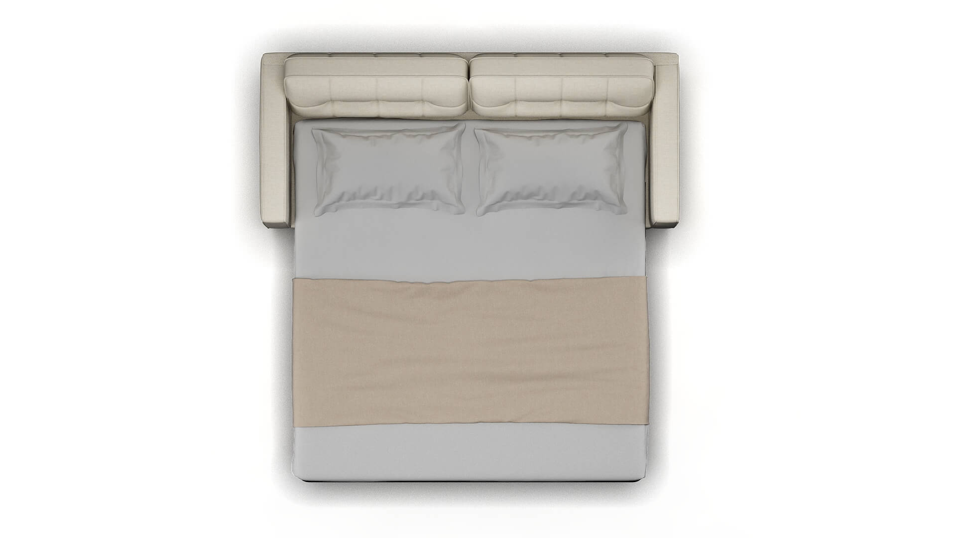 Oxford Catalina Ivory Sofa Sleeper Espresso legs 3