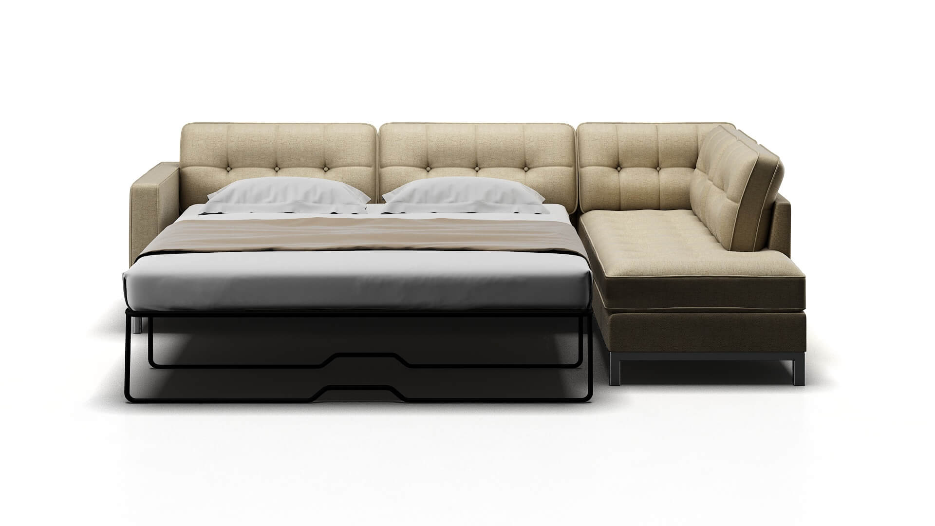 Oxford Catalina Wheat Panel Sleeper Espresso legs 1