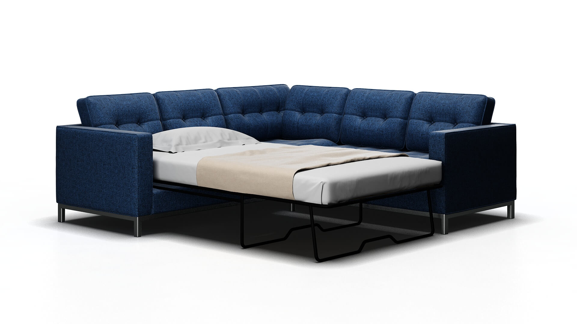 Oxford Clyde Deep_ocean Sectional Sleeper Espresso legs 2