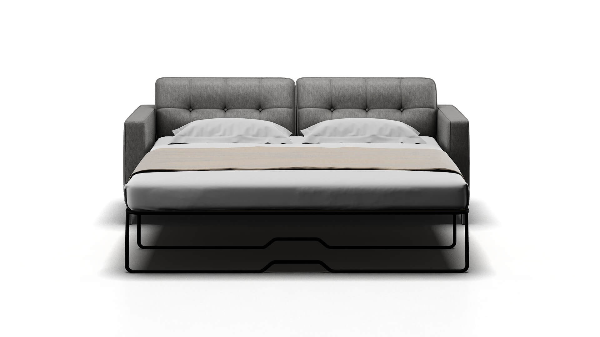 Oxford Cosmo Steel Sofa Sleeper Espresso legs 1