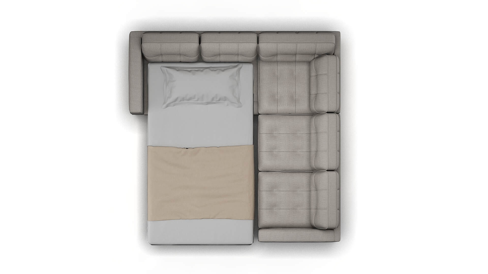 Oxford Curious Spa Sectional Sleeper Espresso legs 3