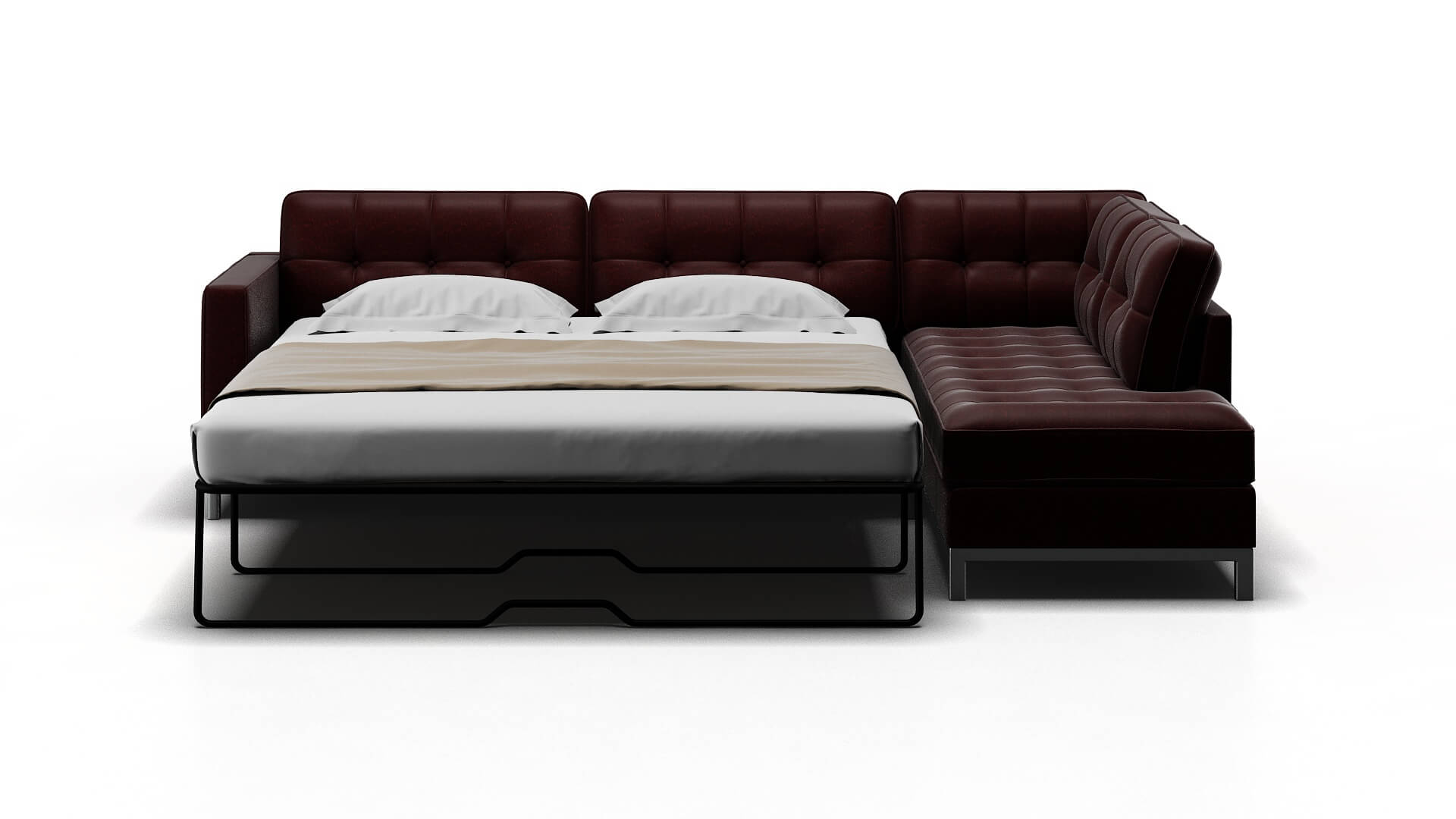 Oxford Derby Berry Panel Sleeper Espresso legs 1