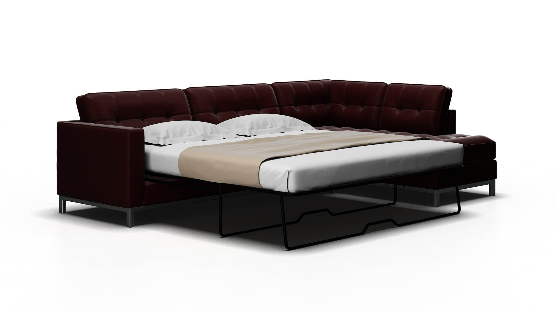 Oxford Derby Berry Panel Sleeper Espresso legs 2