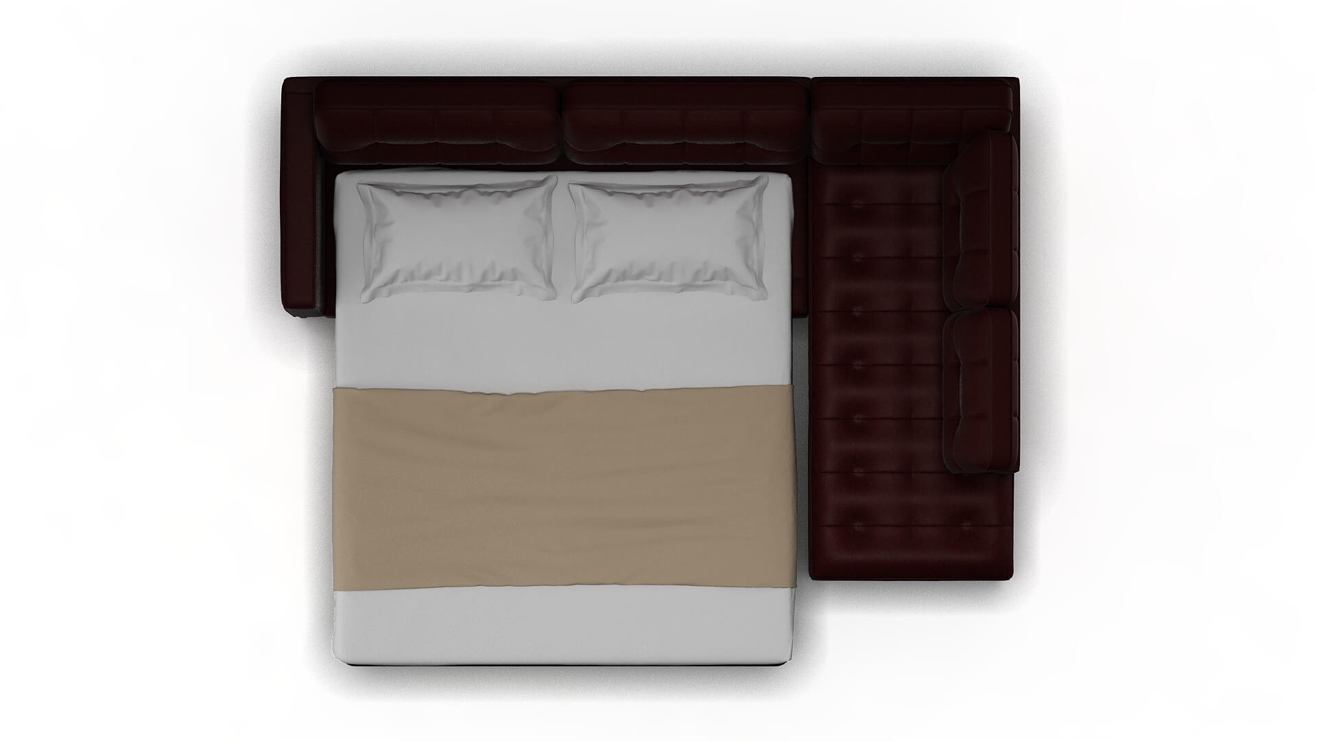 Oxford Derby Berry Panel Sleeper Espresso legs 3