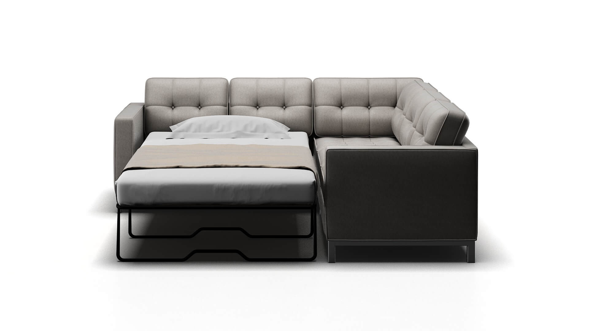 Oxford Dream_d Sterling Sectional Sleeper Espresso legs 1