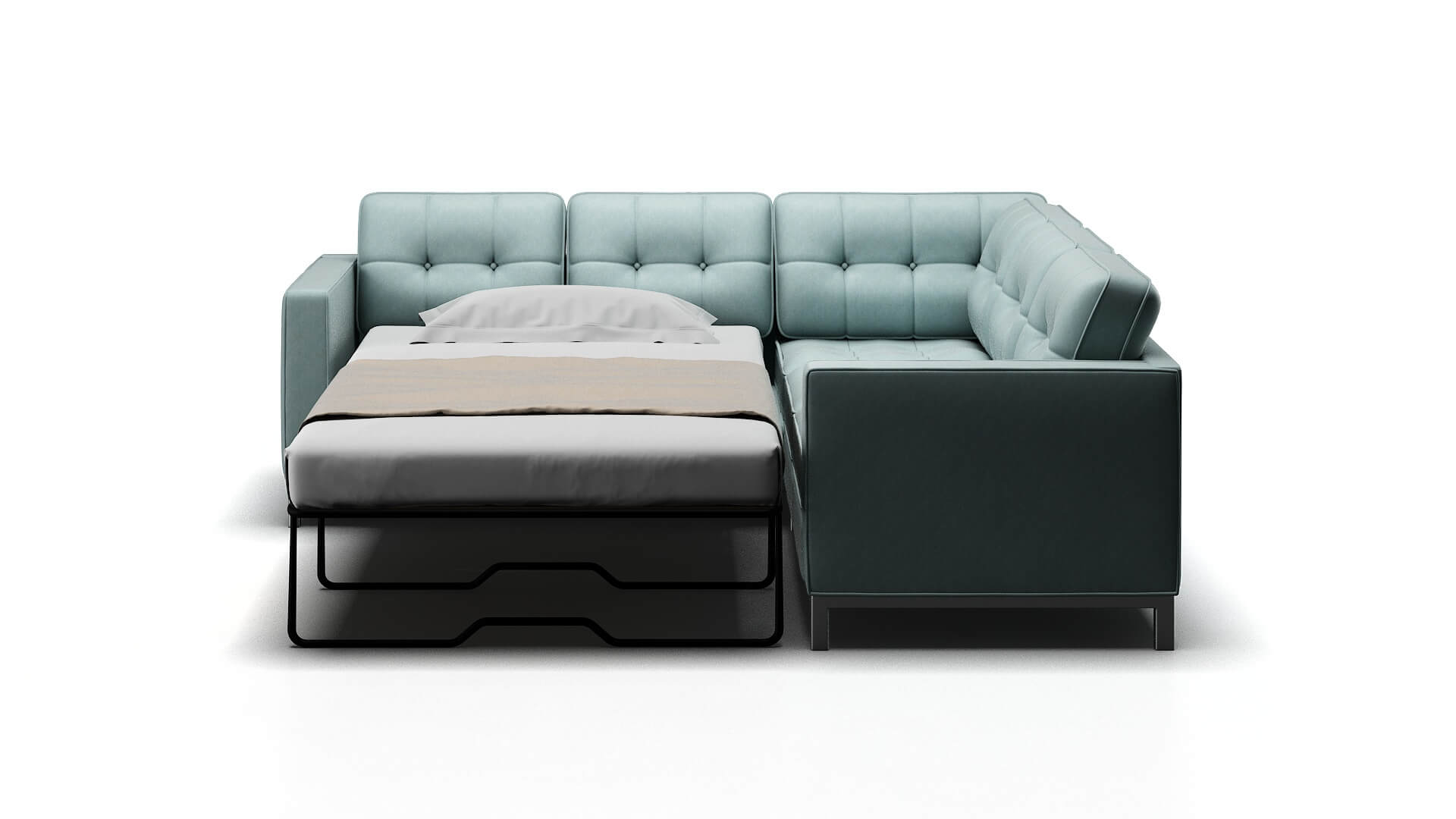 Oxford Elliot Spa Sectional Sleeper Espresso legs 1