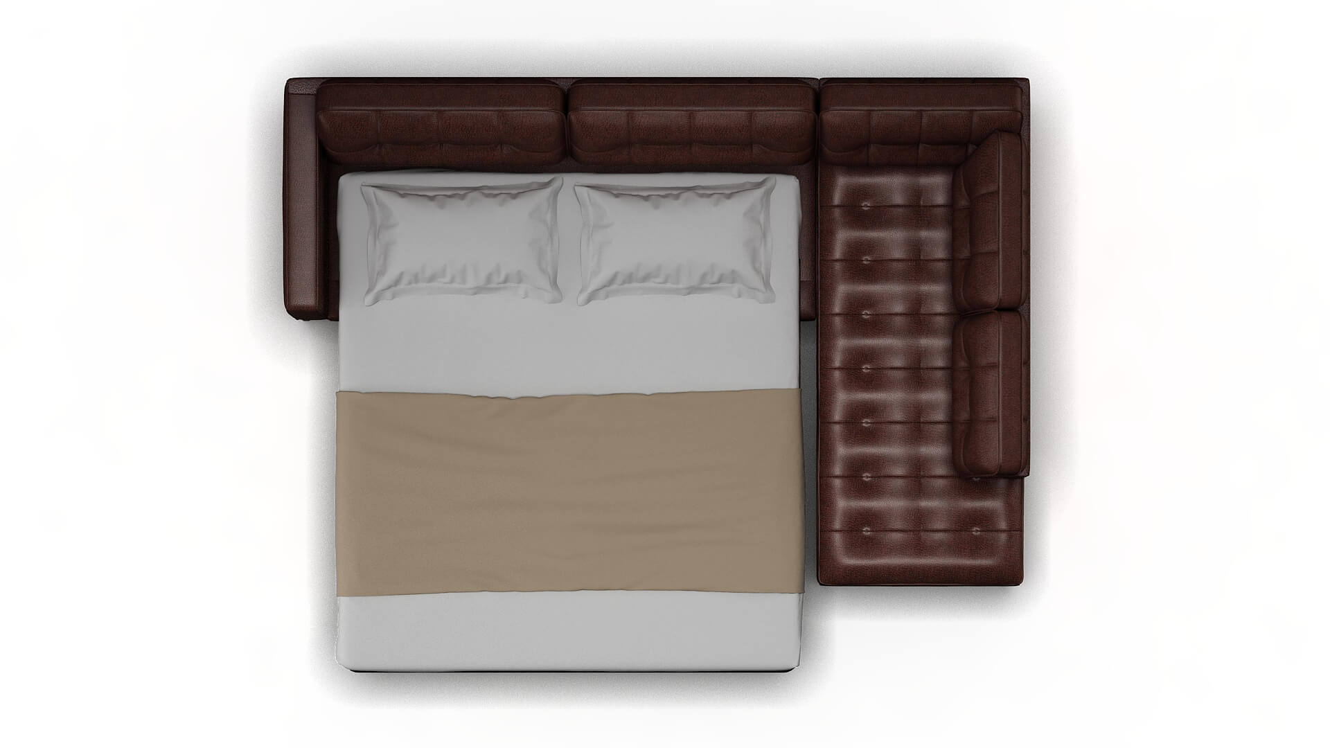 Oxford Ford Brown Panel Sleeper Espresso legs 3