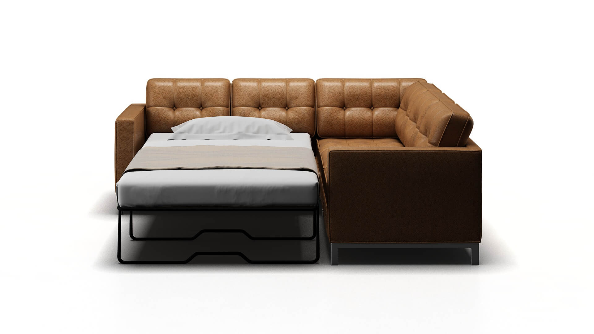 Oxford Ford Dune Sectional Sleeper Espresso legs 1