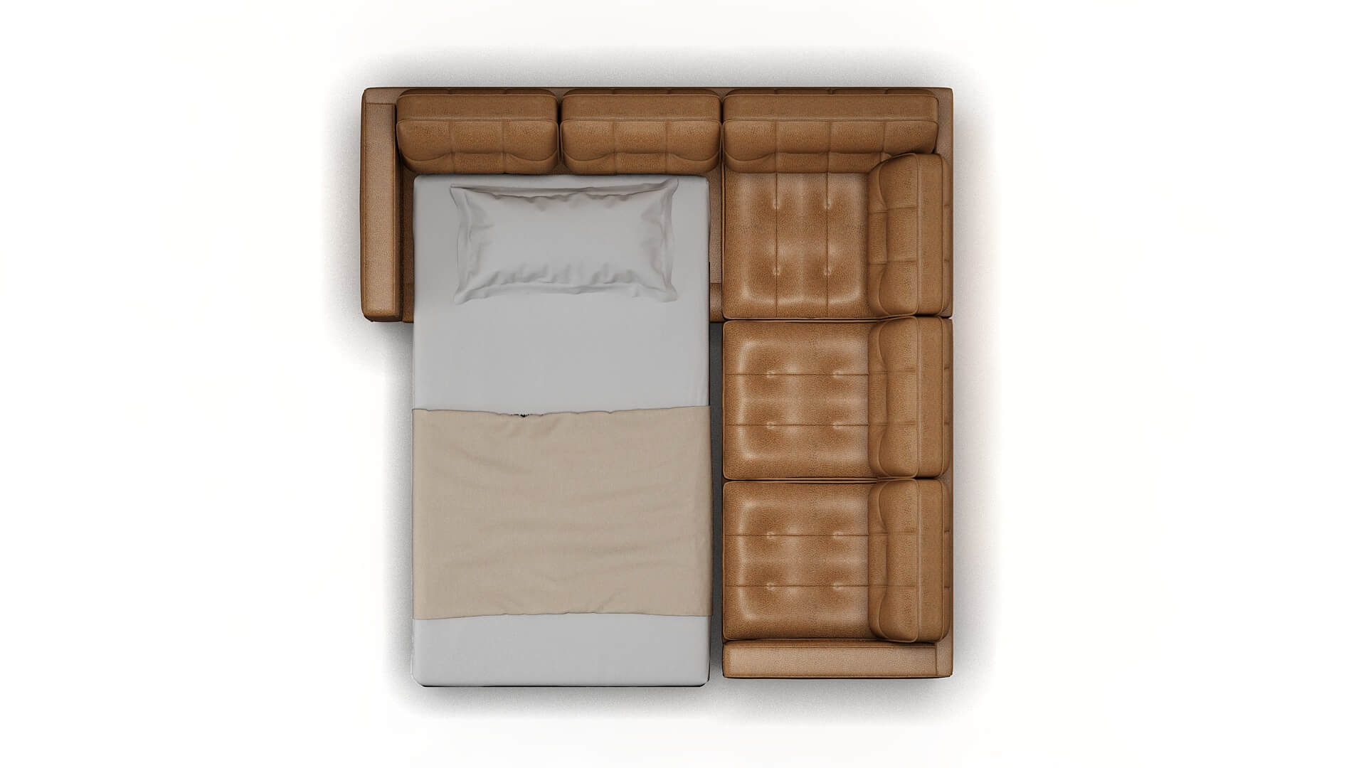 Oxford Ford Dune Sectional Sleeper Espresso legs 3