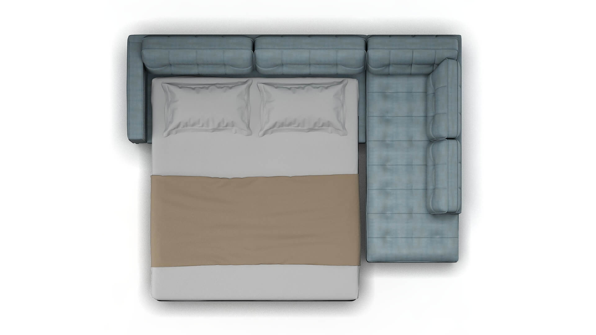 Oxford Hathaway Aqua Panel Sleeper Espresso legs 3