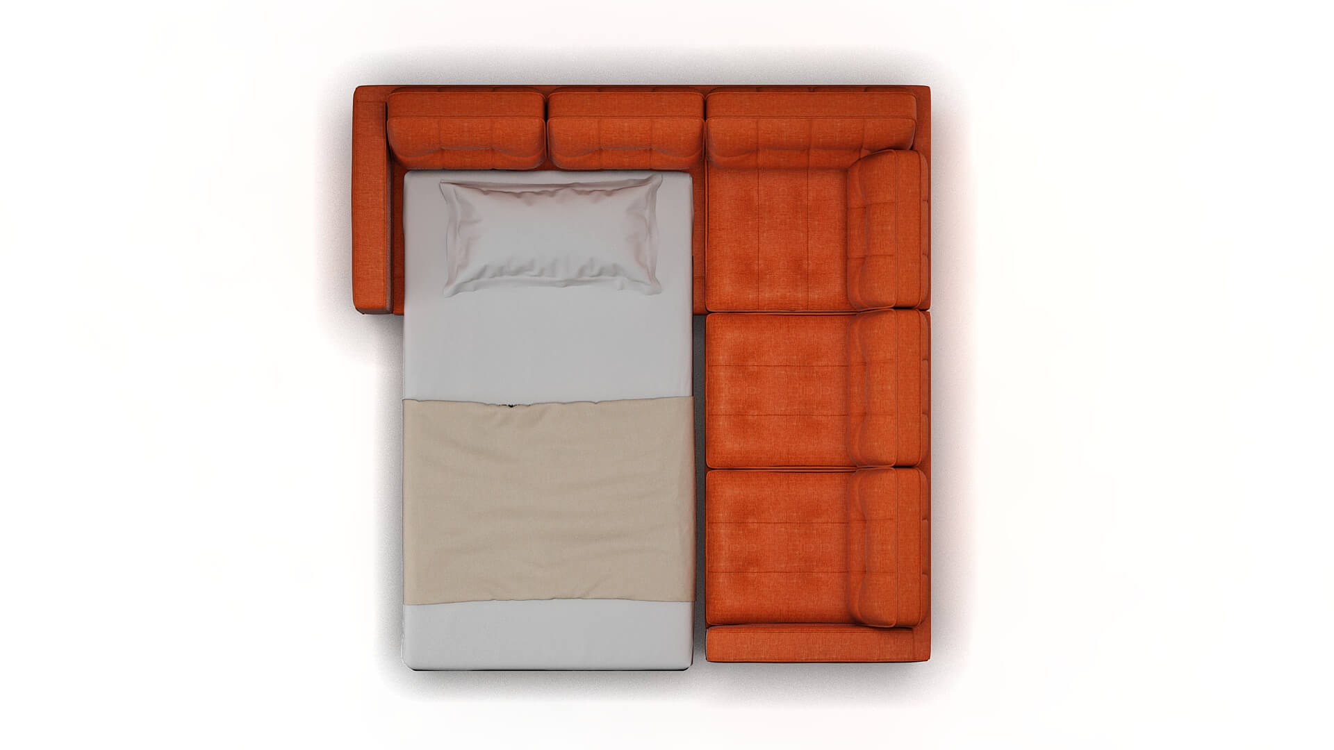Oxford Hepburn Appricot Sectional Sleeper Espresso legs 3