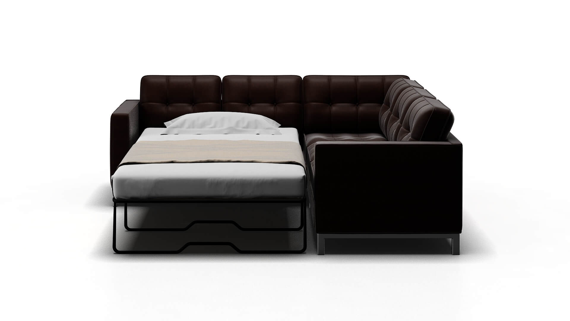 Oxford Insight Cafe Sectional Sleeper Espresso legs 1