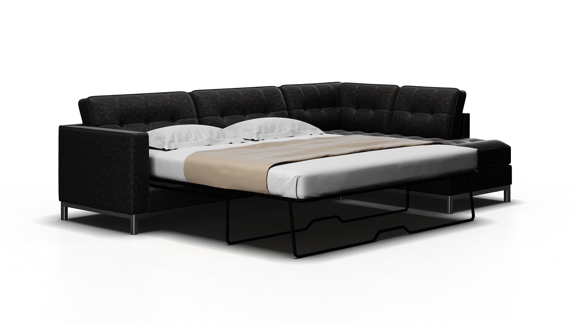 Oxford Insight Charcoal Panel Sleeper Espresso legs 2