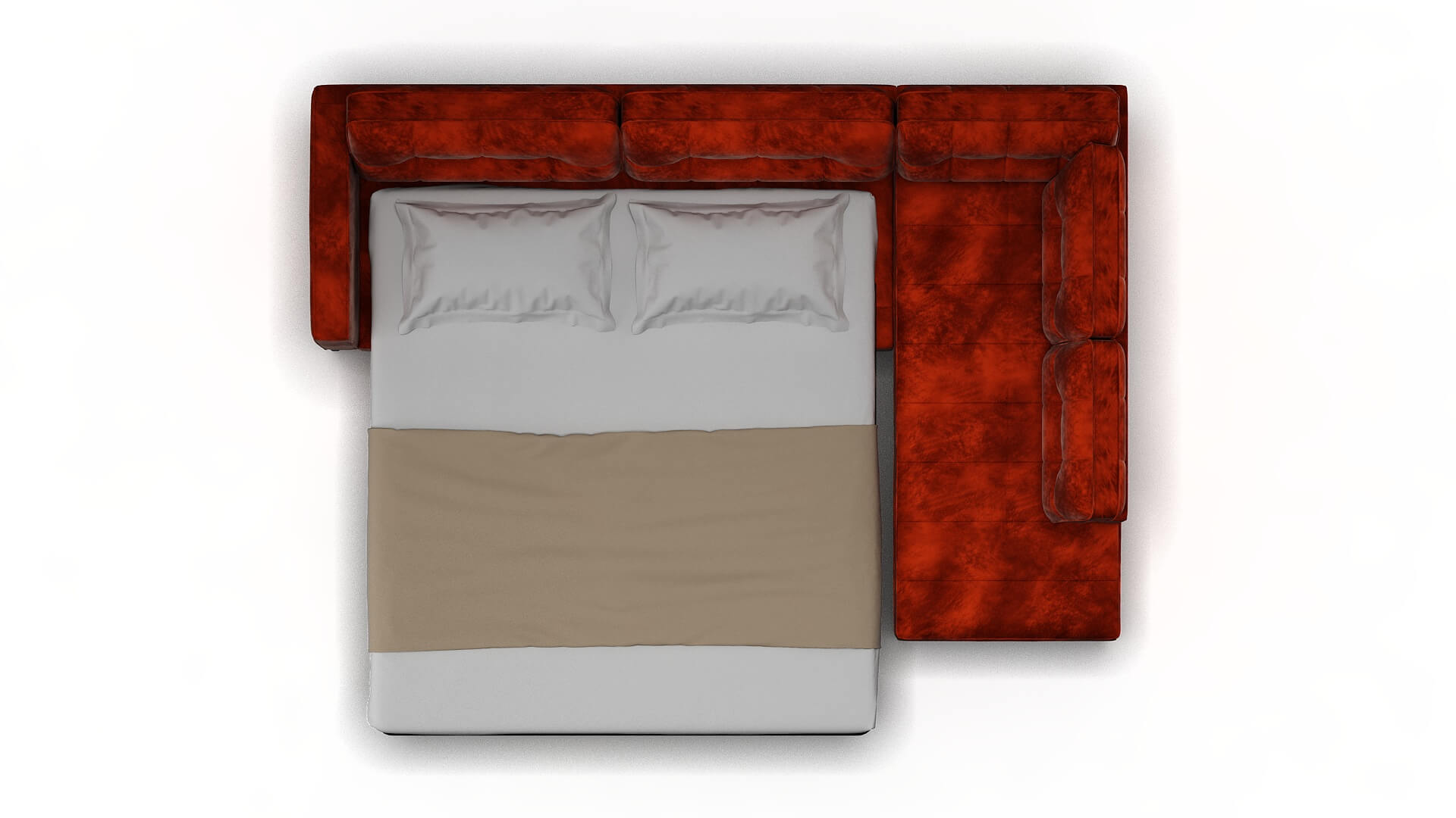 Oxford Loft Copper Panel Sleeper Espresso legs 3