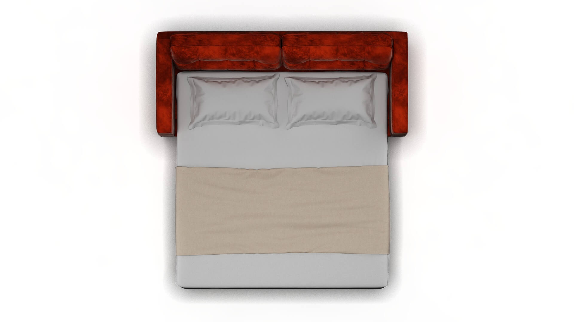 Oxford Loft Copper Sofa Sleeper Espresso legs 3