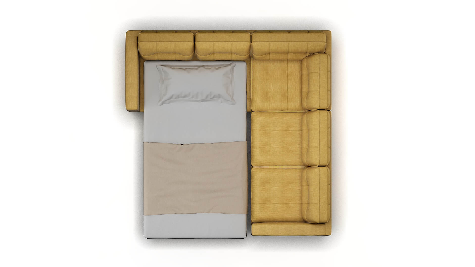 Oxford Malibu Maize Sectional Sleeper Espresso legs 3