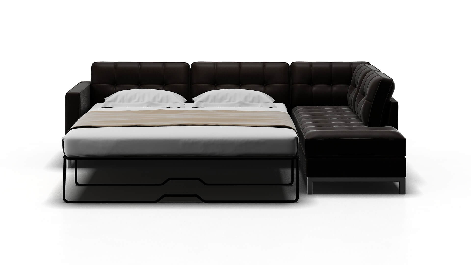 Oxford Naples Graphite Panel Sleeper Espresso legs 1
