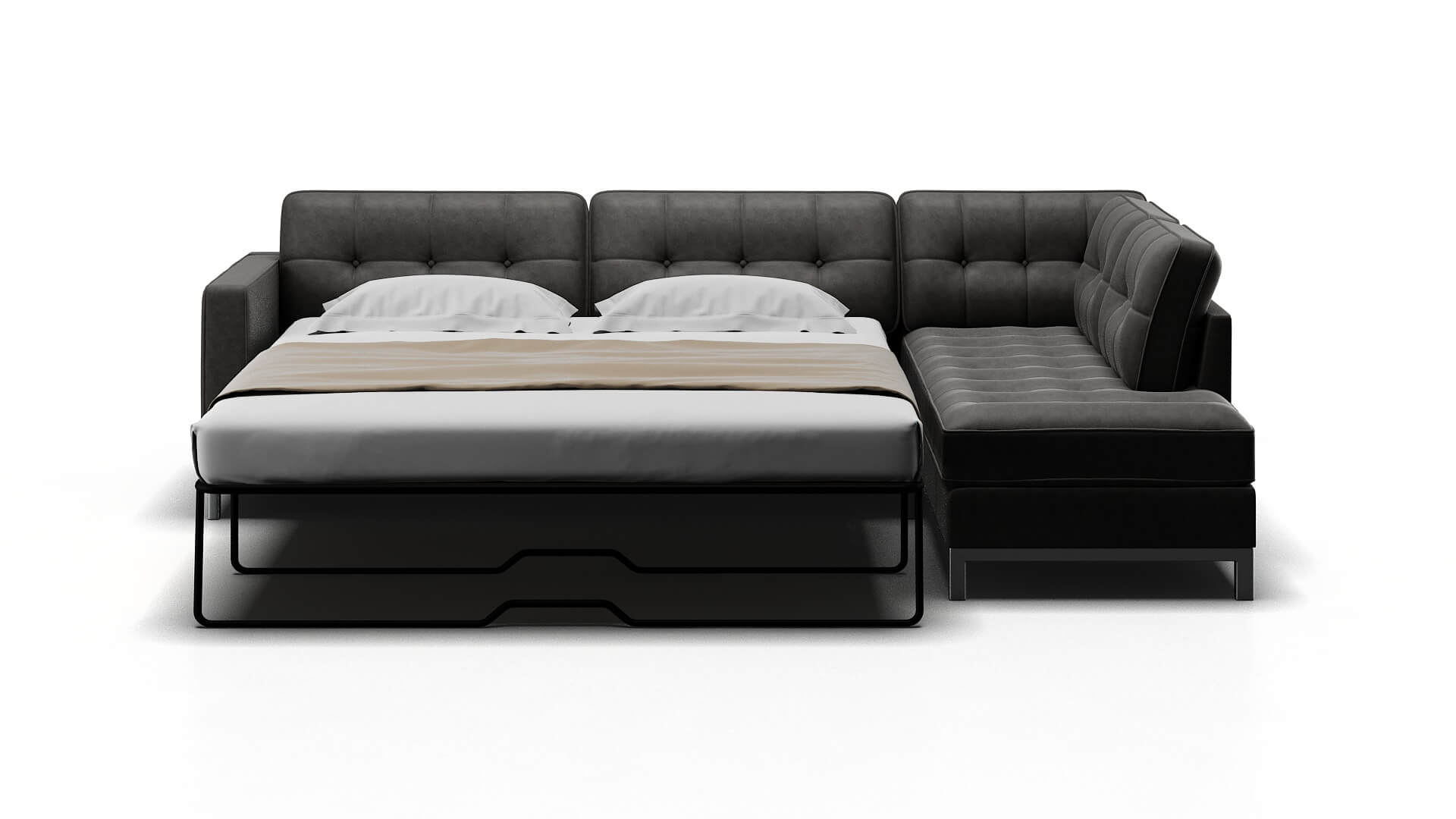 Oxford Noble Smoke Panel Sleeper Espresso legs 1