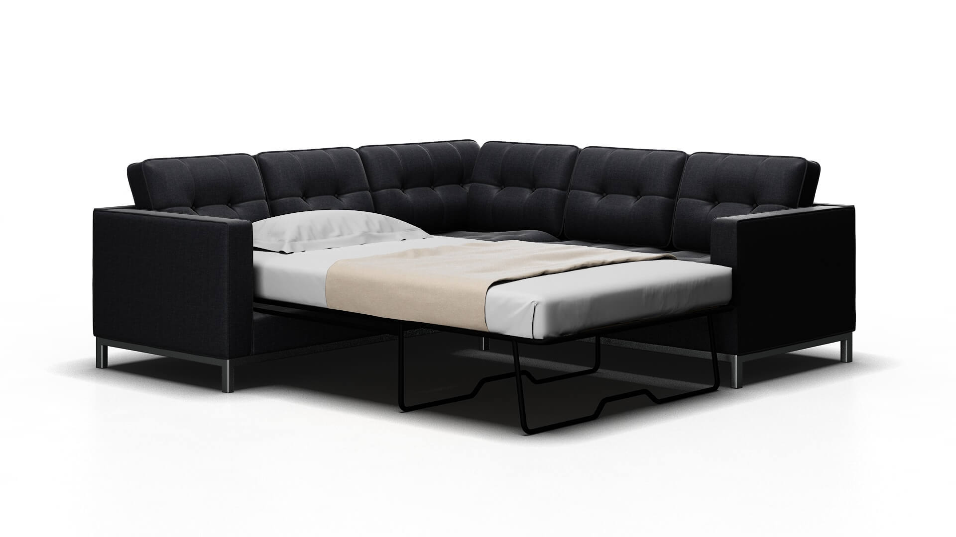 Oxford Notion Graphite Sectional Sleeper Espresso legs 2